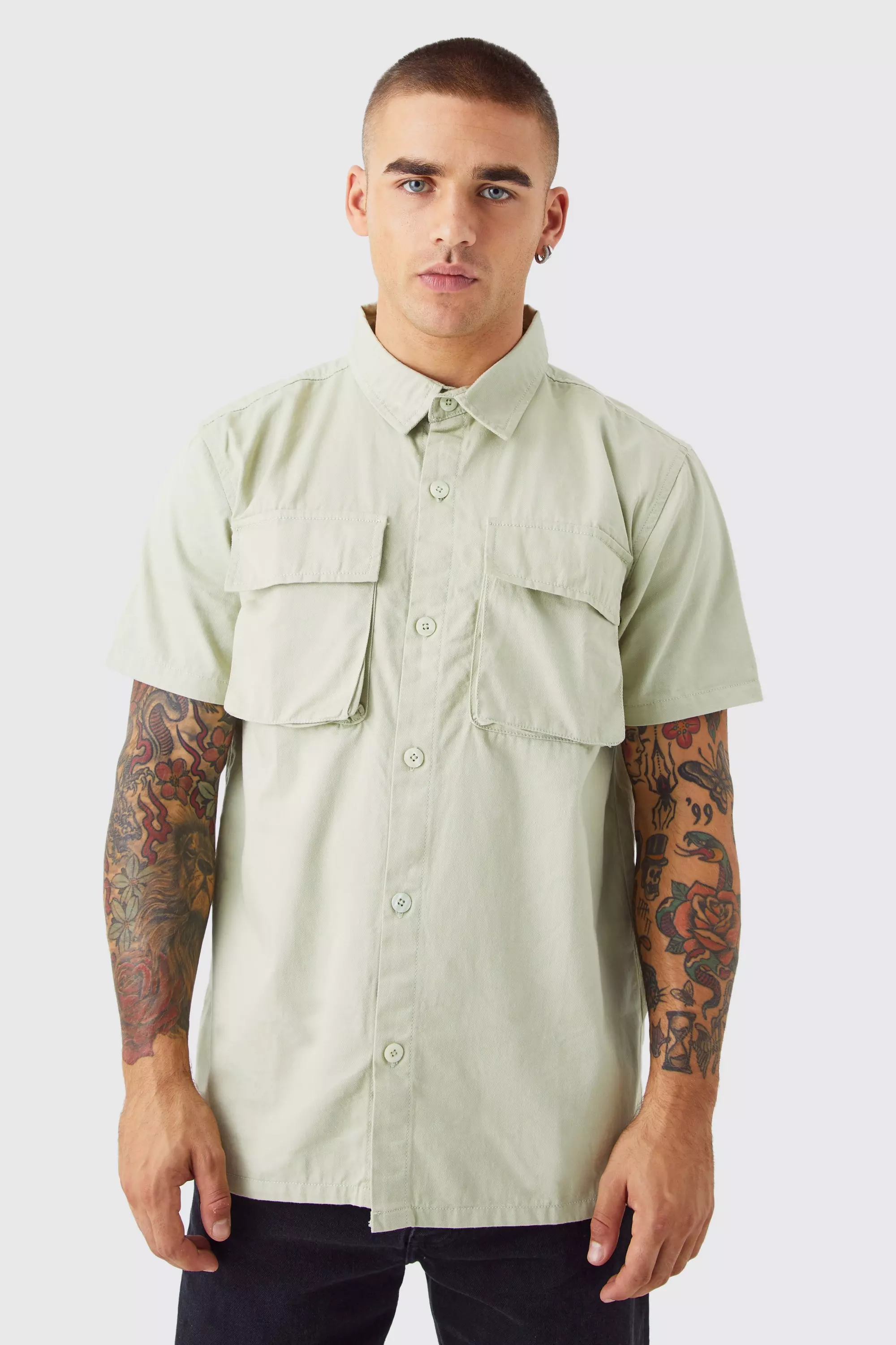 Twill Utility Overshirt