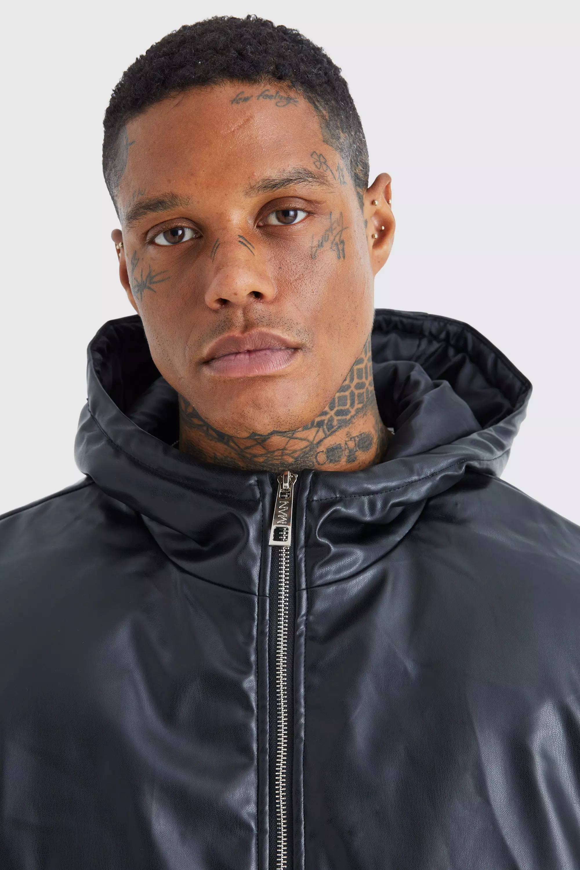 Long pu padded jacket outlet