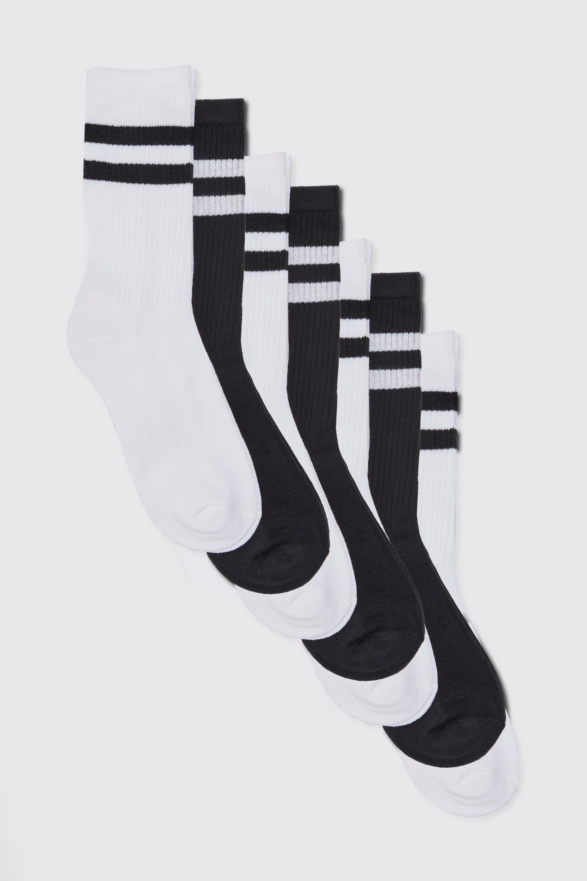 Mens Multi 7 Pack Sport Stripe Socks, Multi
