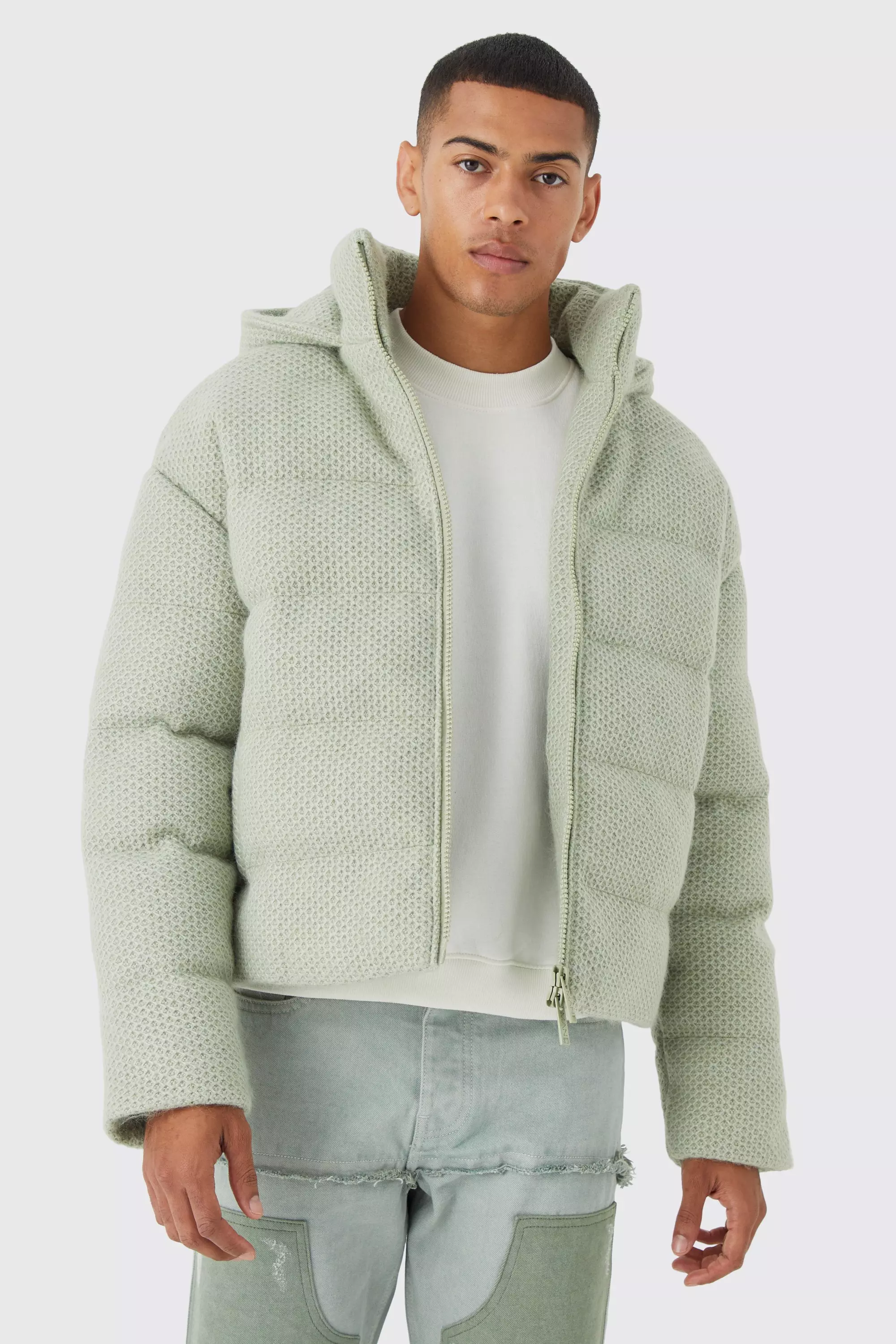 Essentials Men's Heavyweight Hooded Puffer Coat