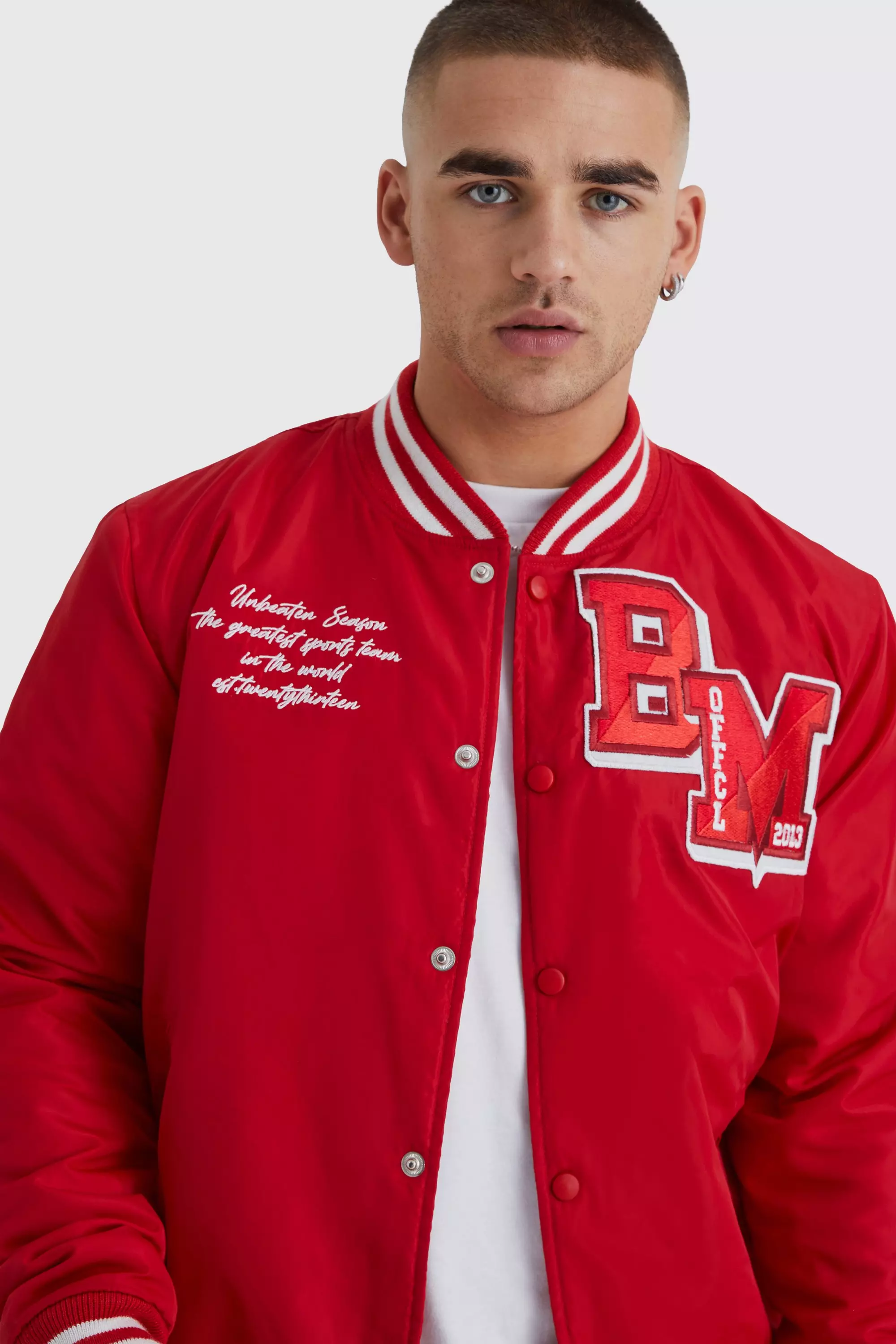 Nylon letterman clearance jacket