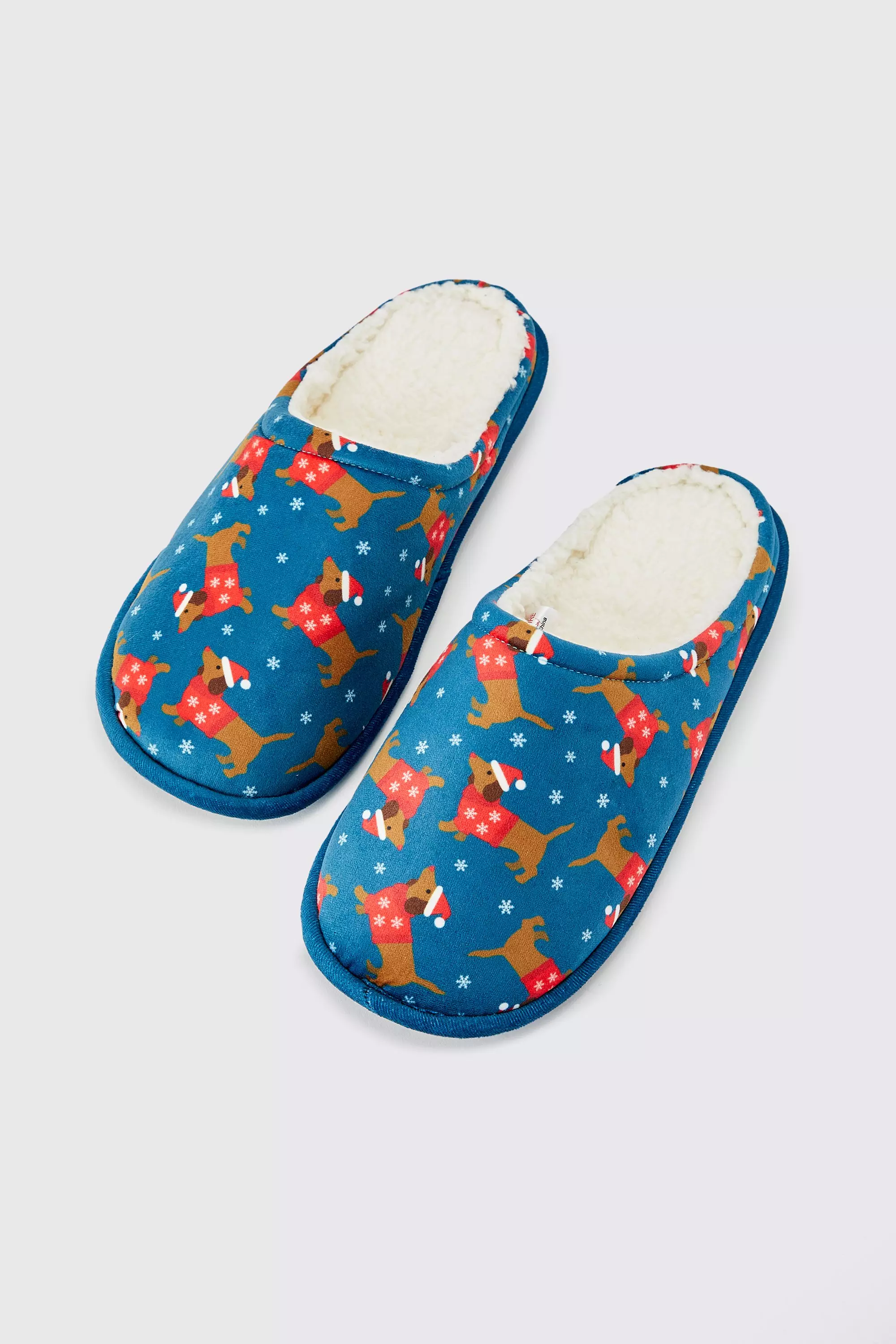 Dog sales print slippers