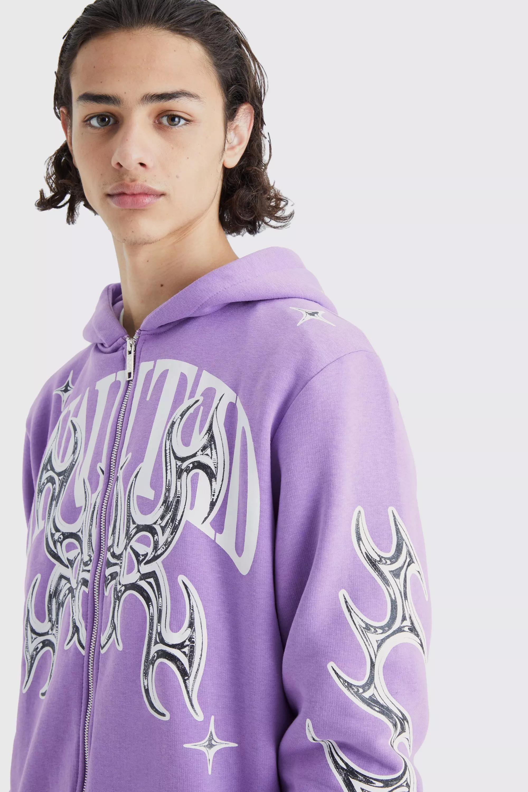 Purple hot sale fire hoodie