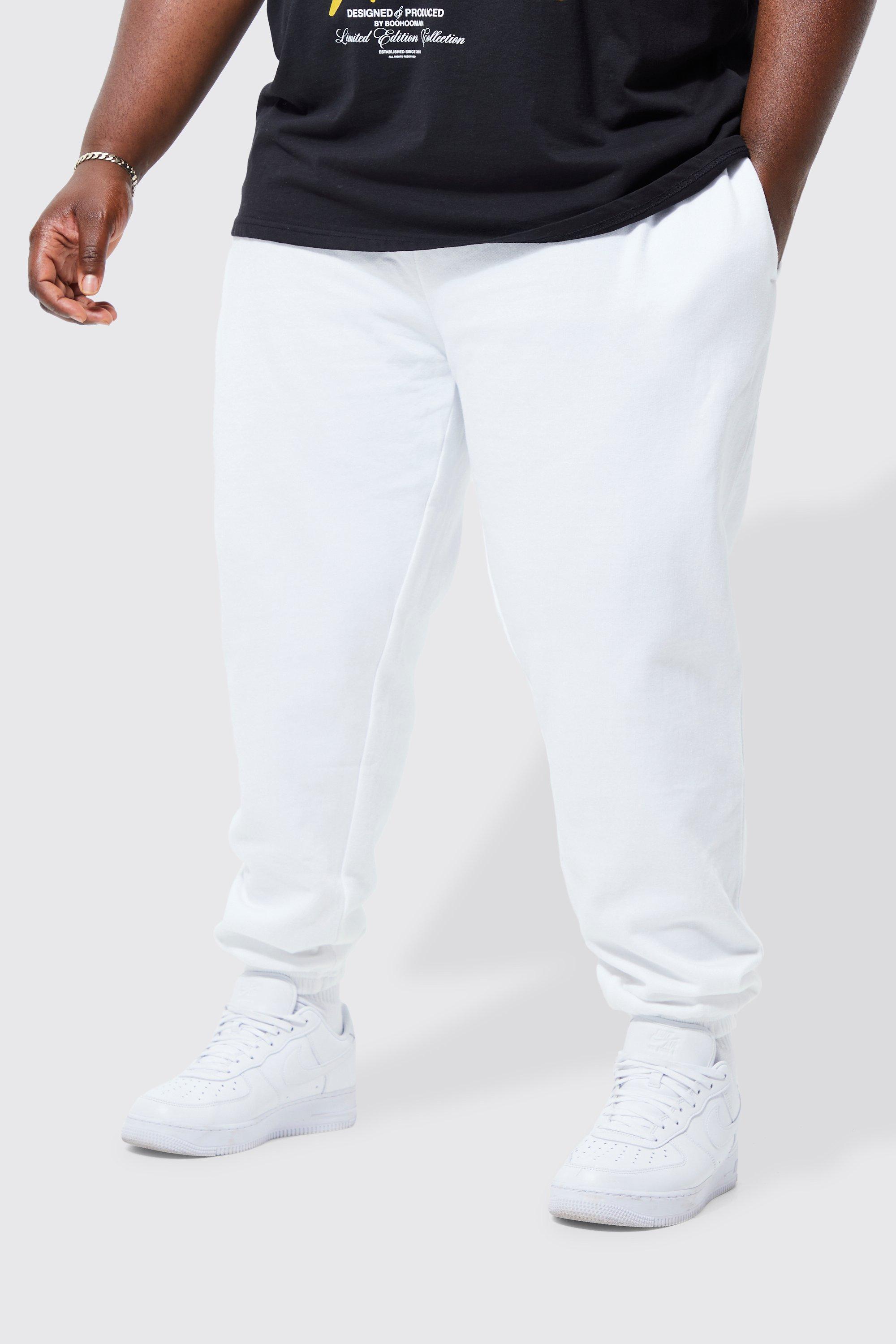 Image of Pantaloni tuta Plus Size Basic, Bianco