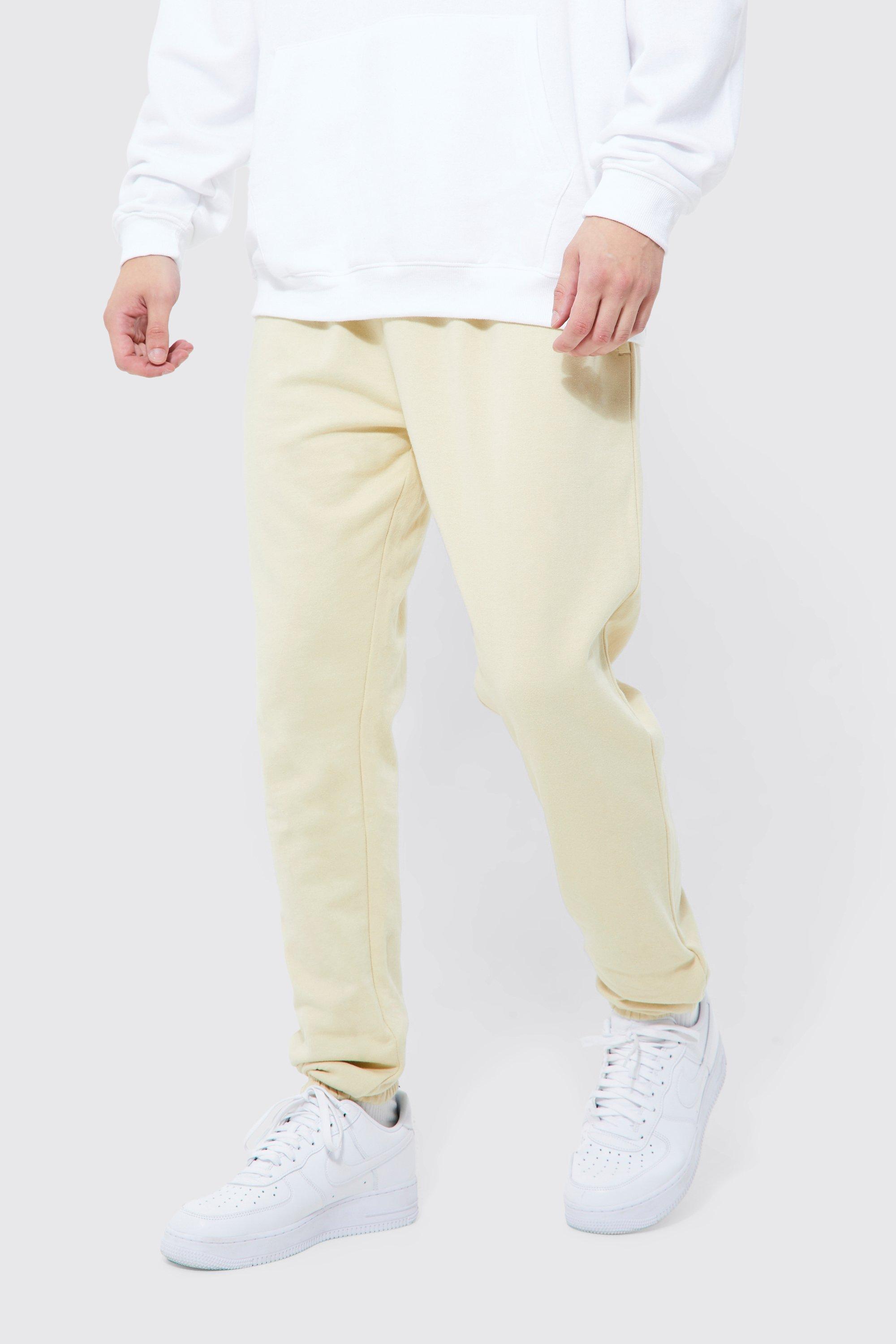 Mens Beige Tall Basic Joggers, Beige