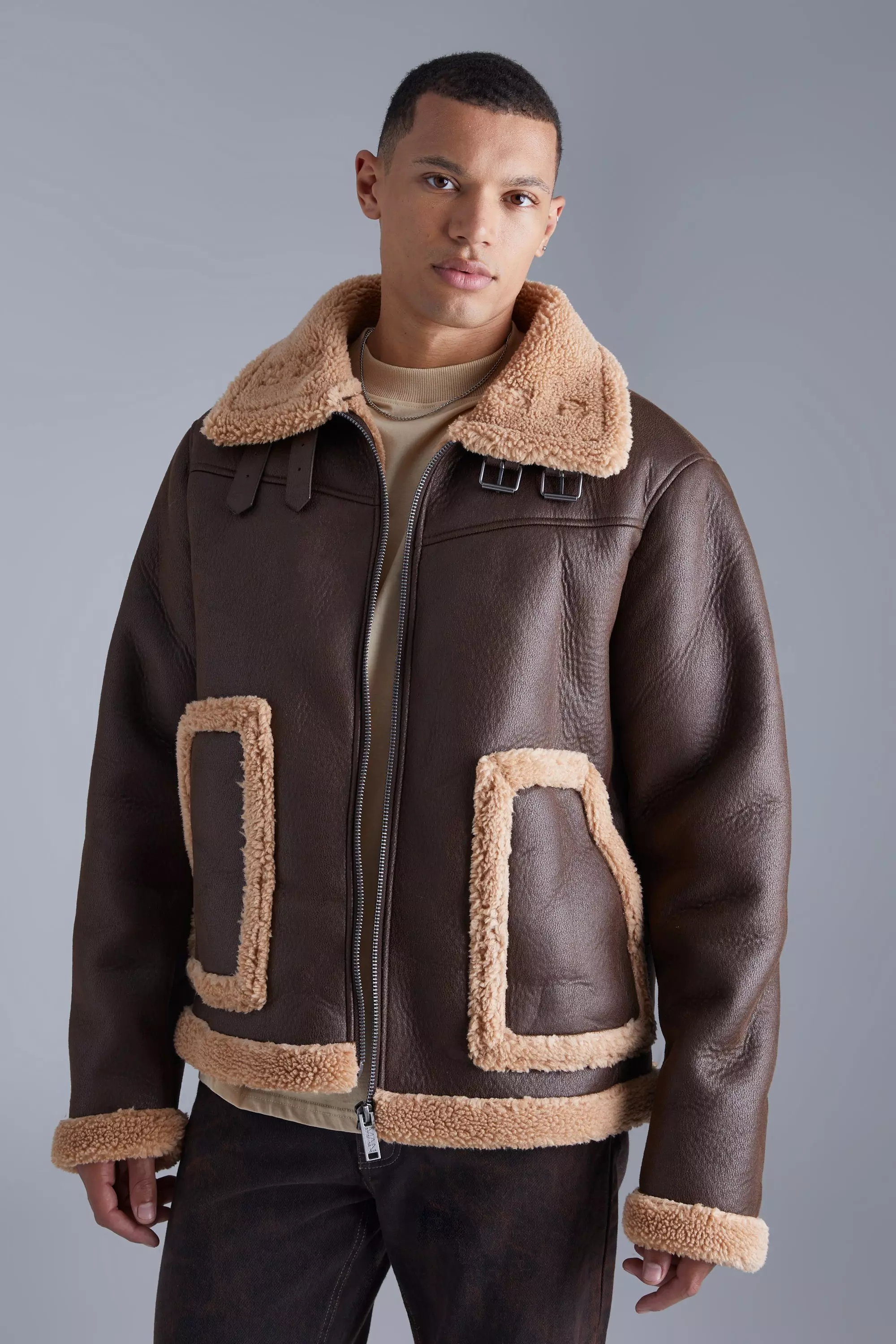 Tall aviator outlet jacket