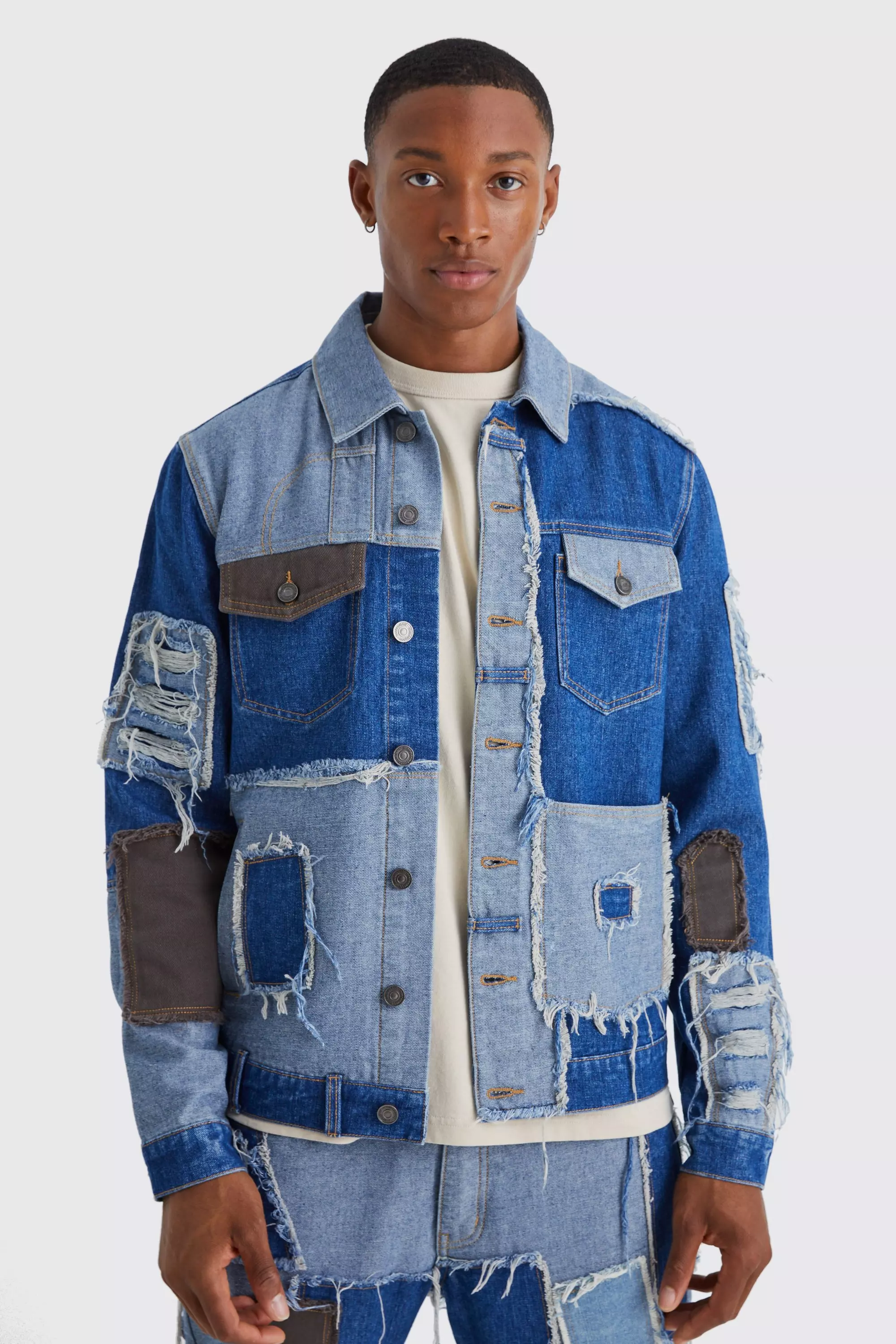 Re-purposed Patchwork Jean Jackets