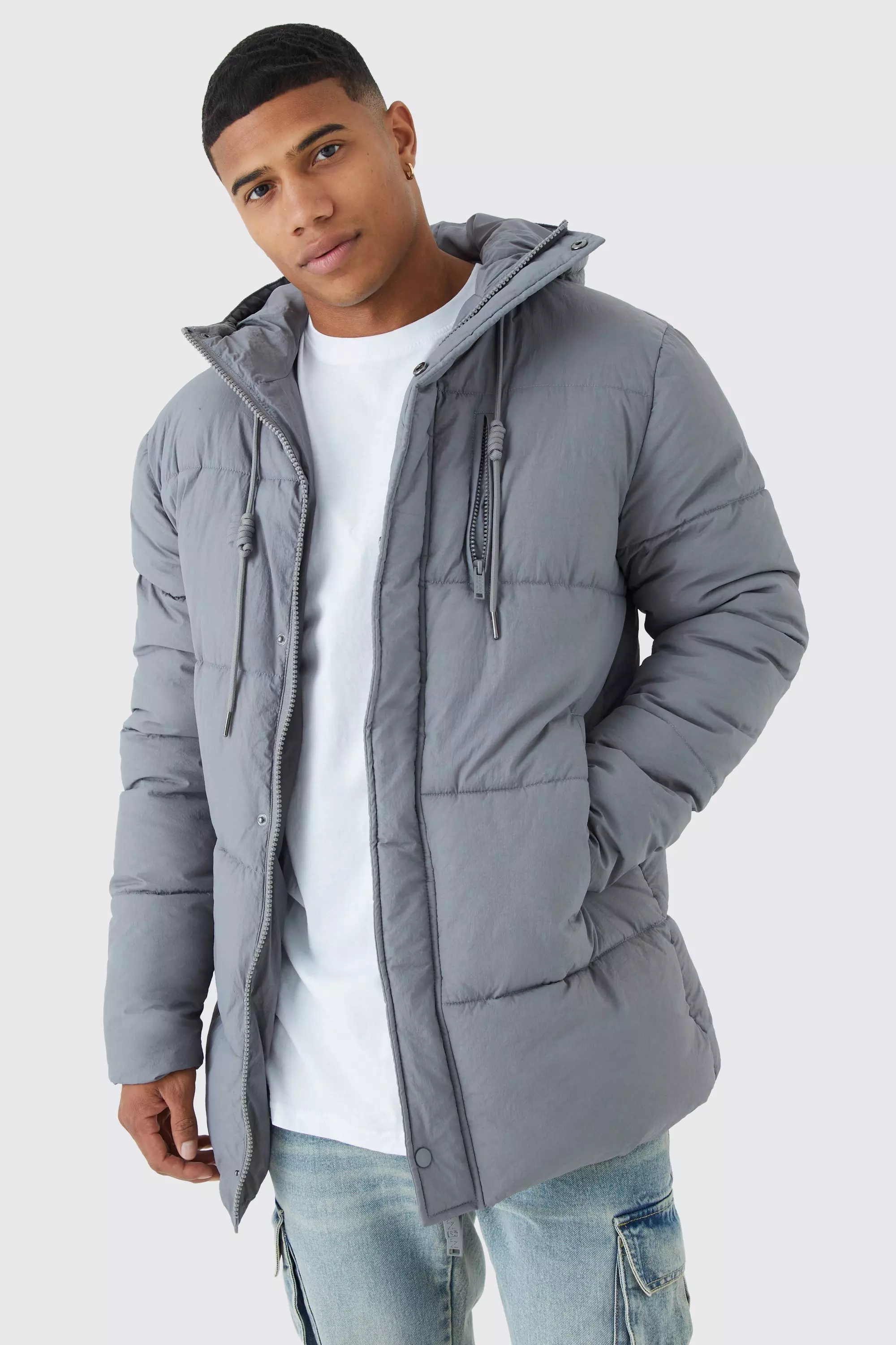 Boohooman parka clearance