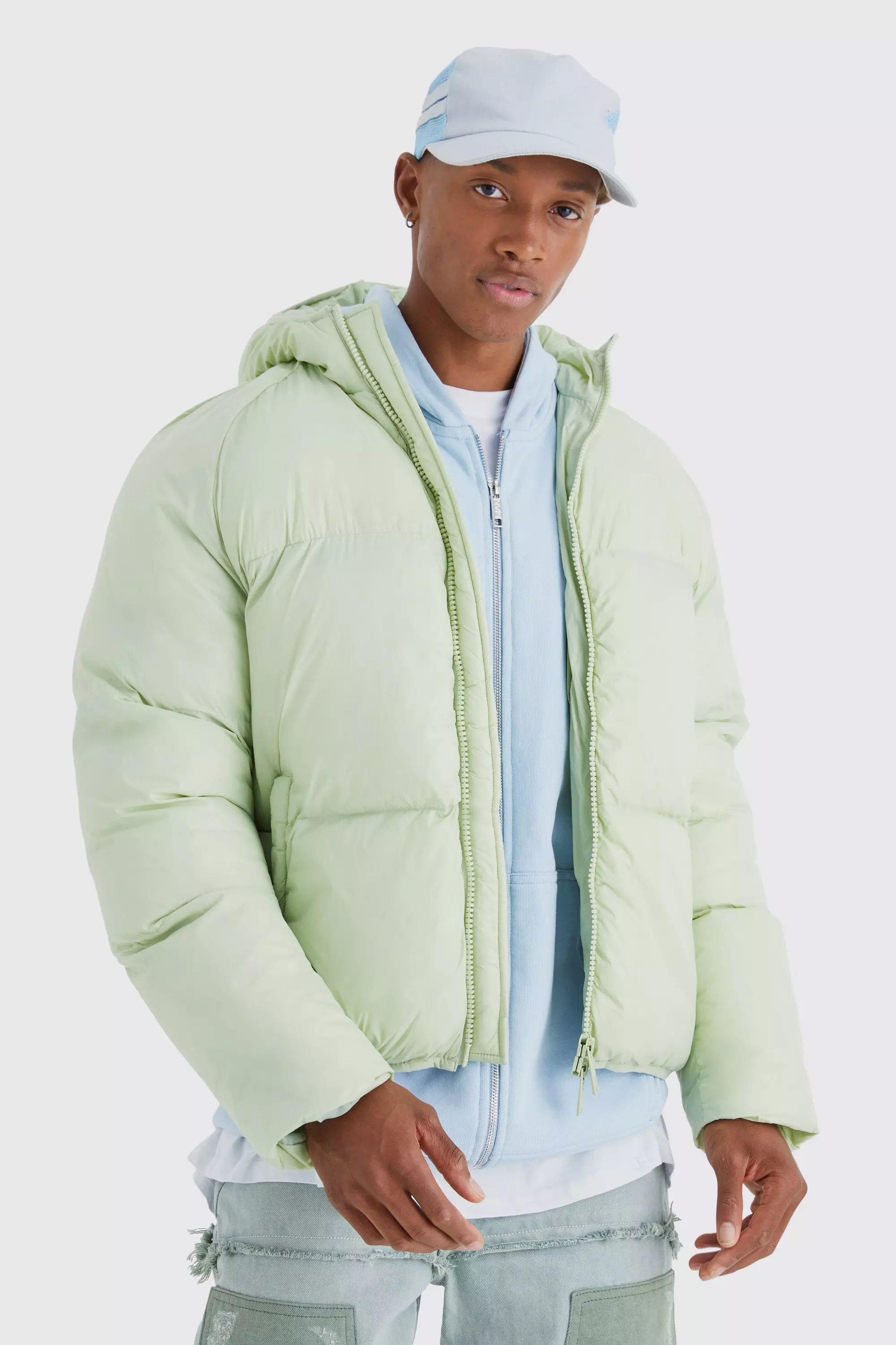 Mint green hot sale puffer jacket