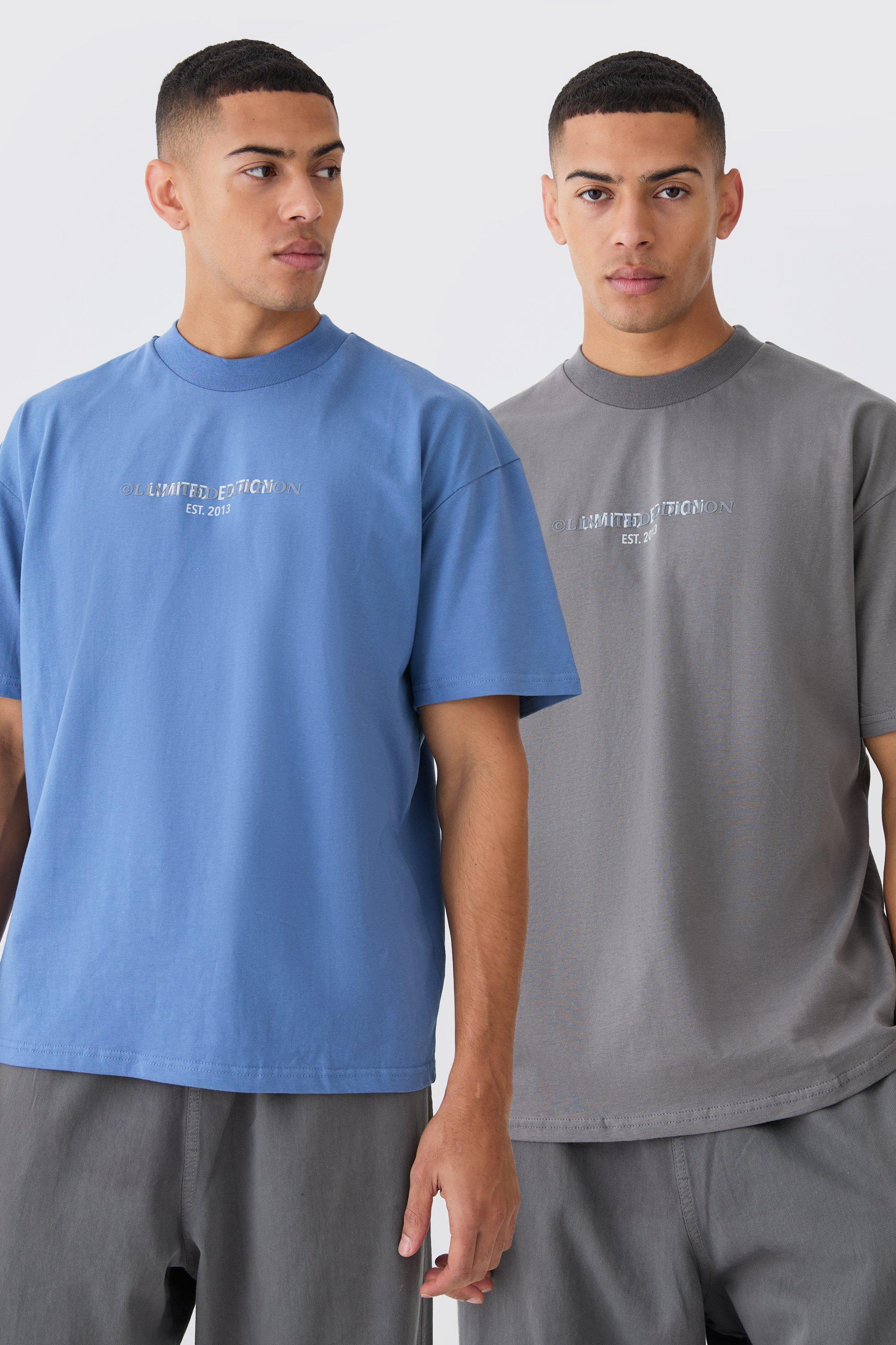 Image of T-shirt oversize pesanti Limited - set di 2 paia, Multi