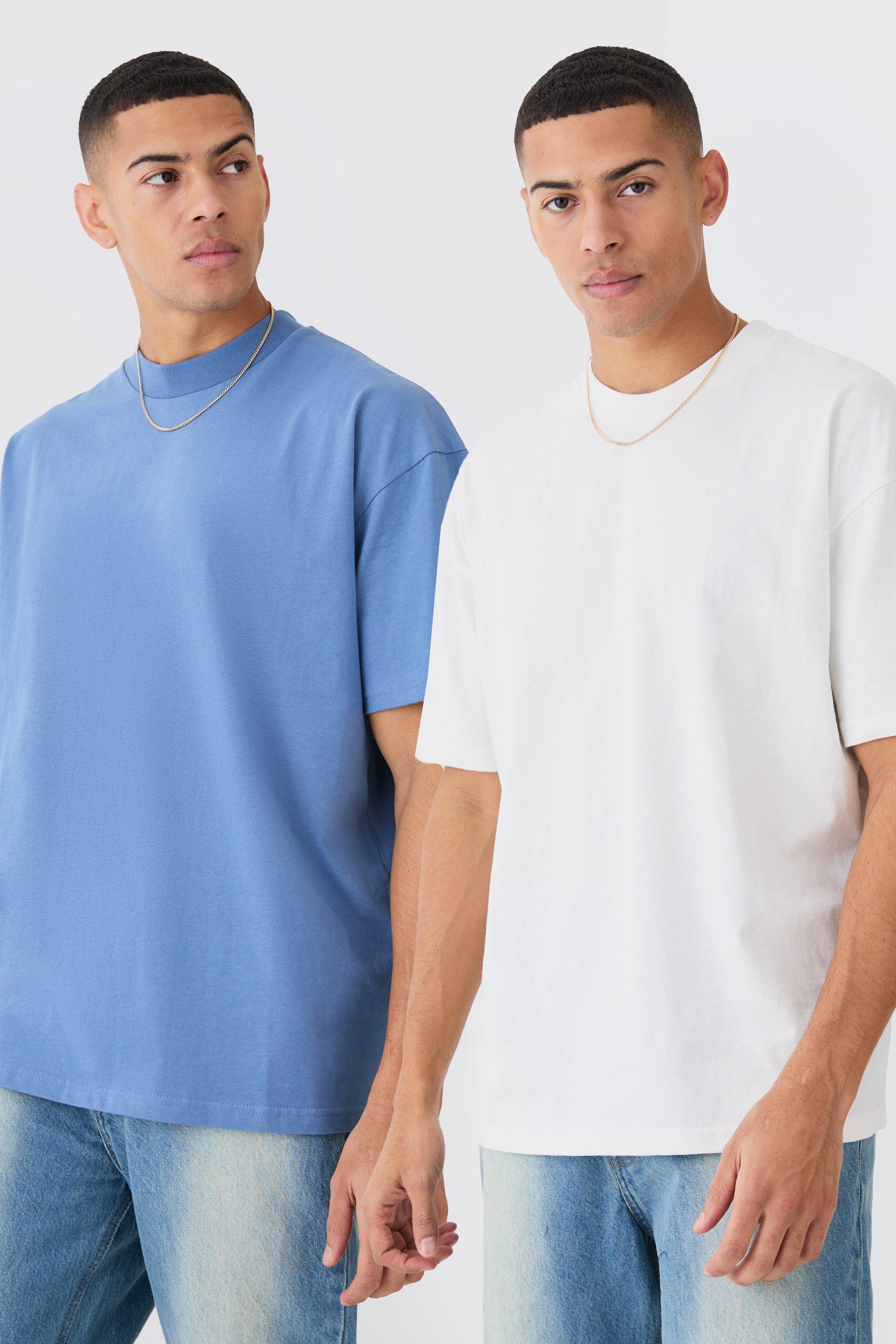 Image of T-shirt oversize pesanti pesanti - set di 2 paia, Multi