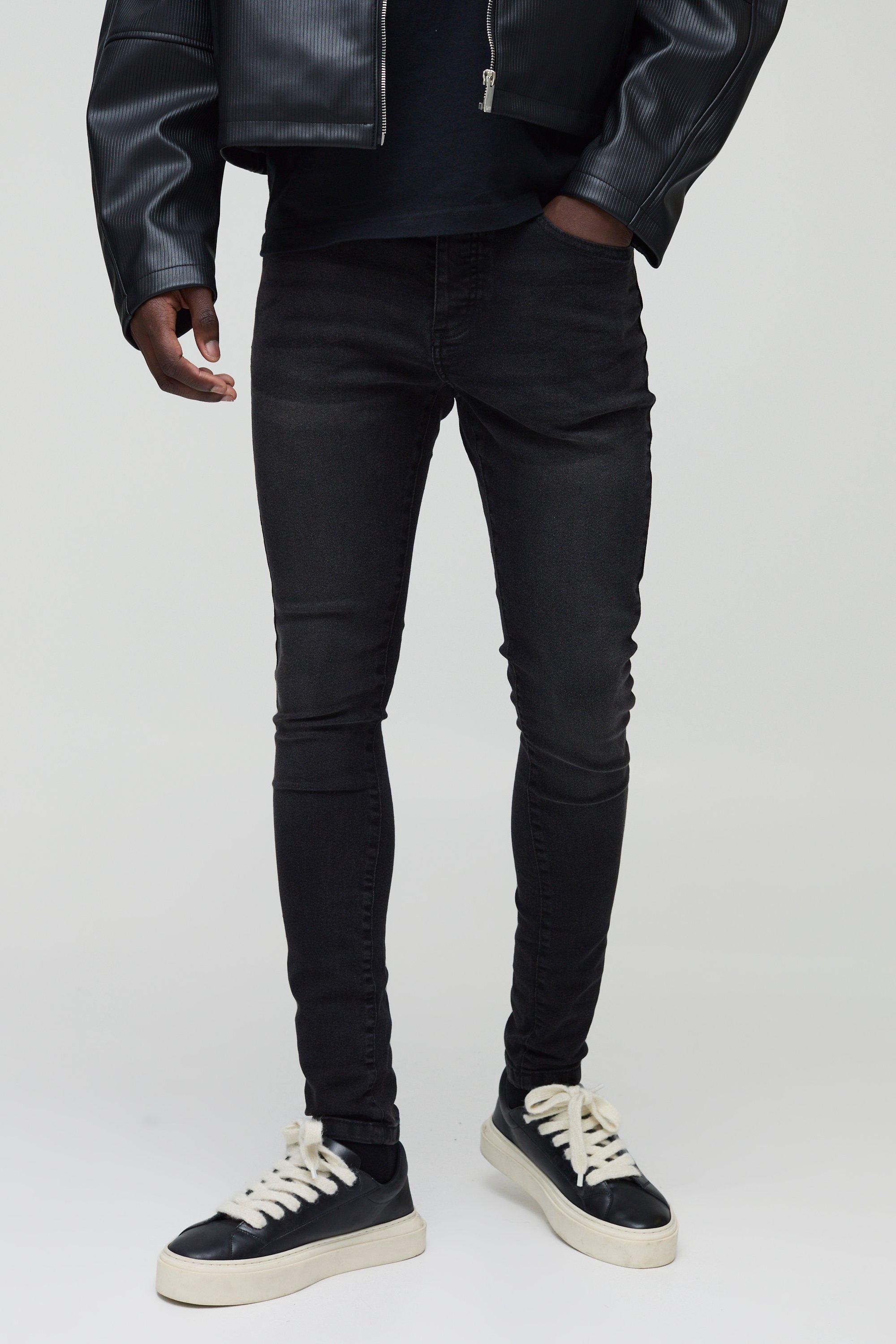 Jeans Super Skinny Fit in Stretch, Nero