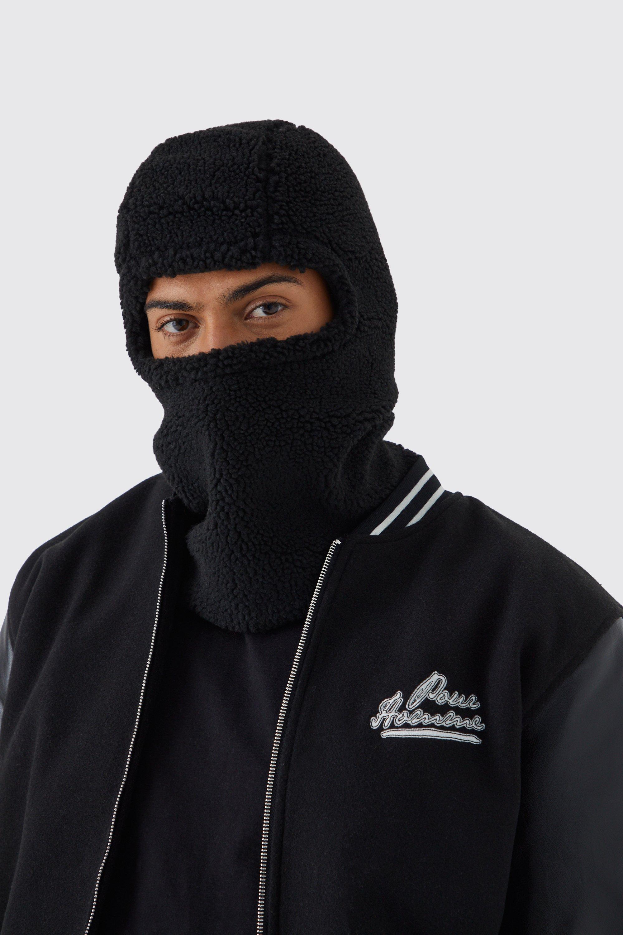 Mens Black Borg Ski Hood, Black