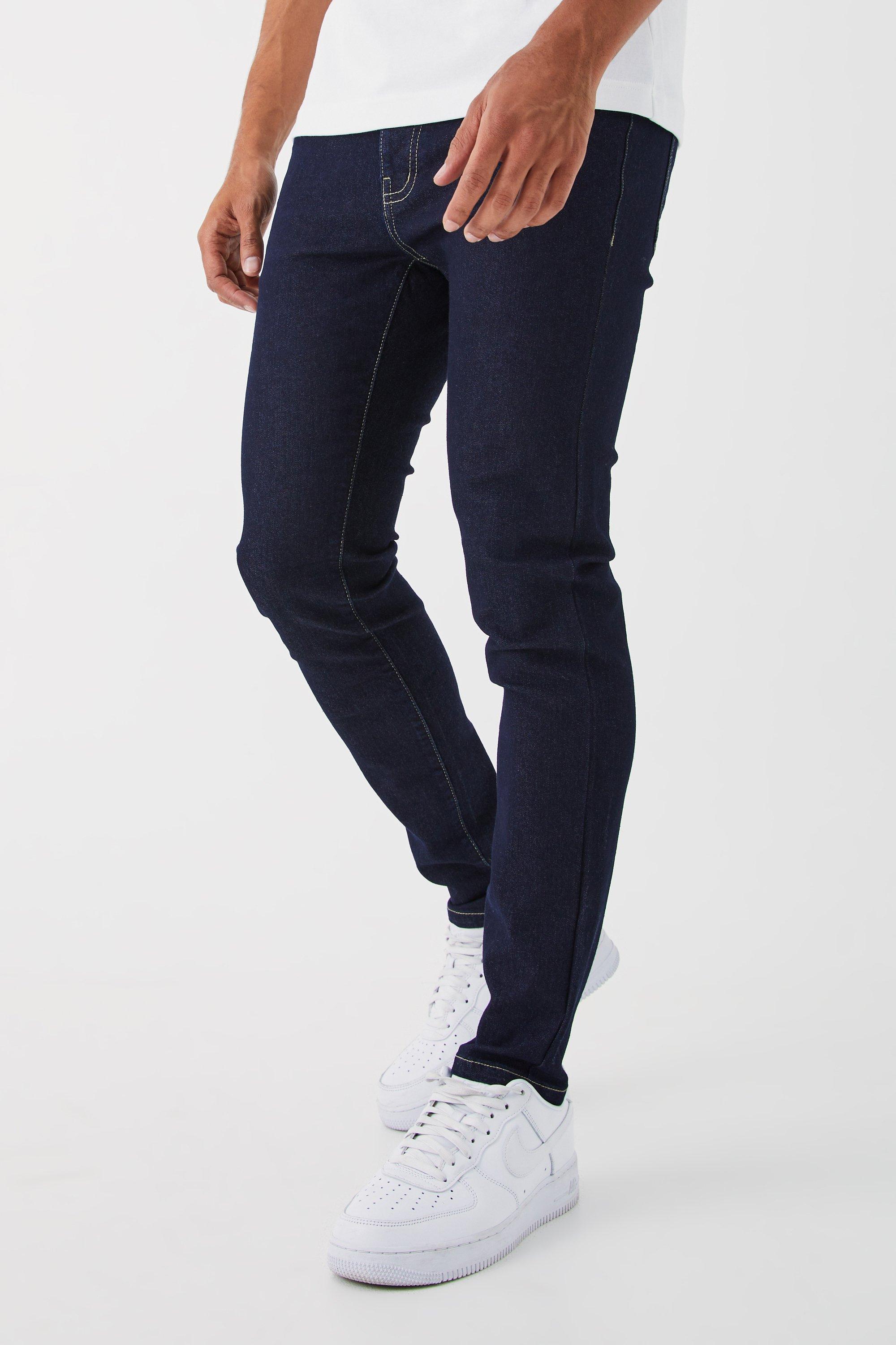 Mens Blue Skinny Stretch Jean, Blue