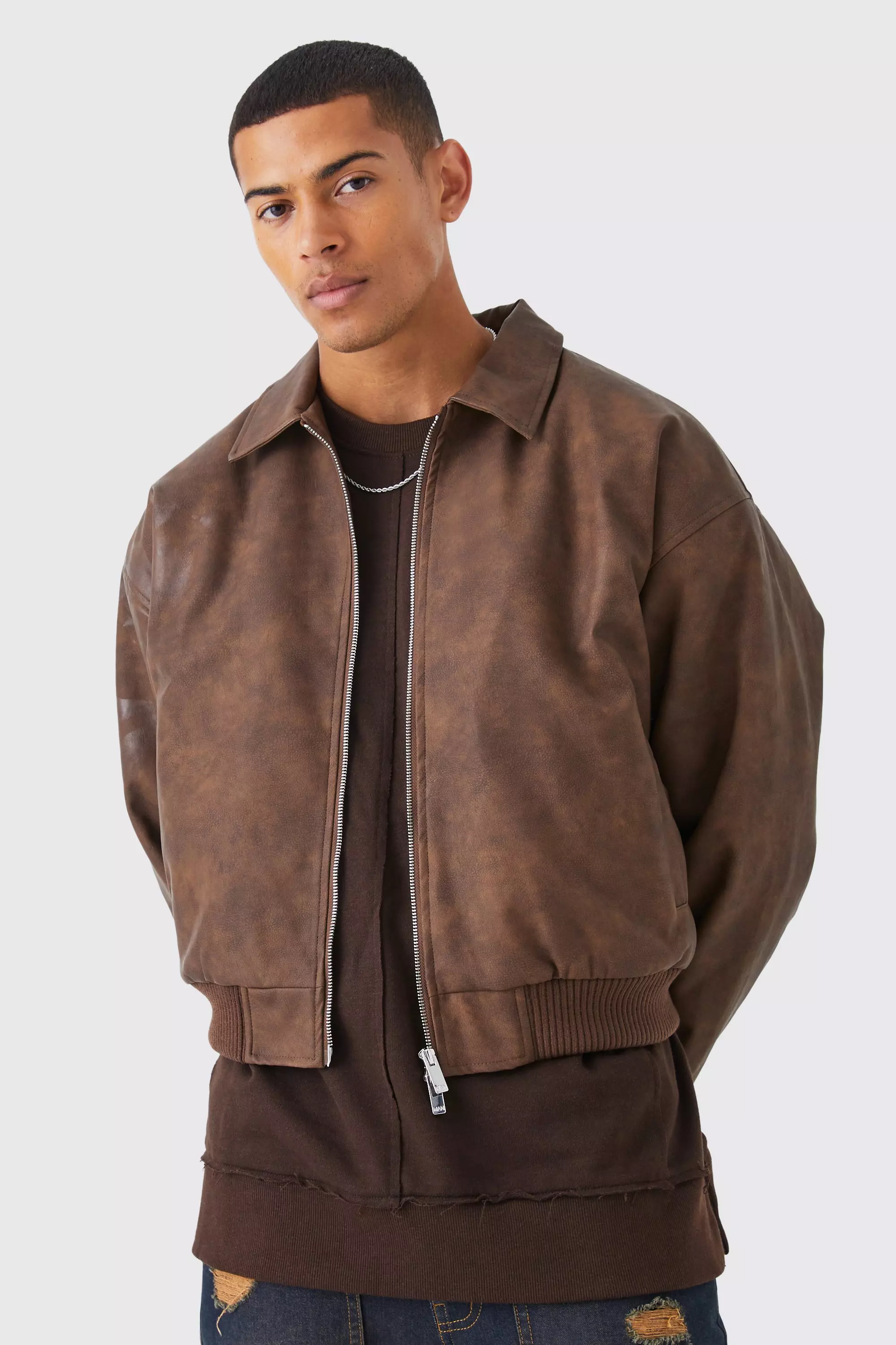 Boohooman bomber clearance jacket