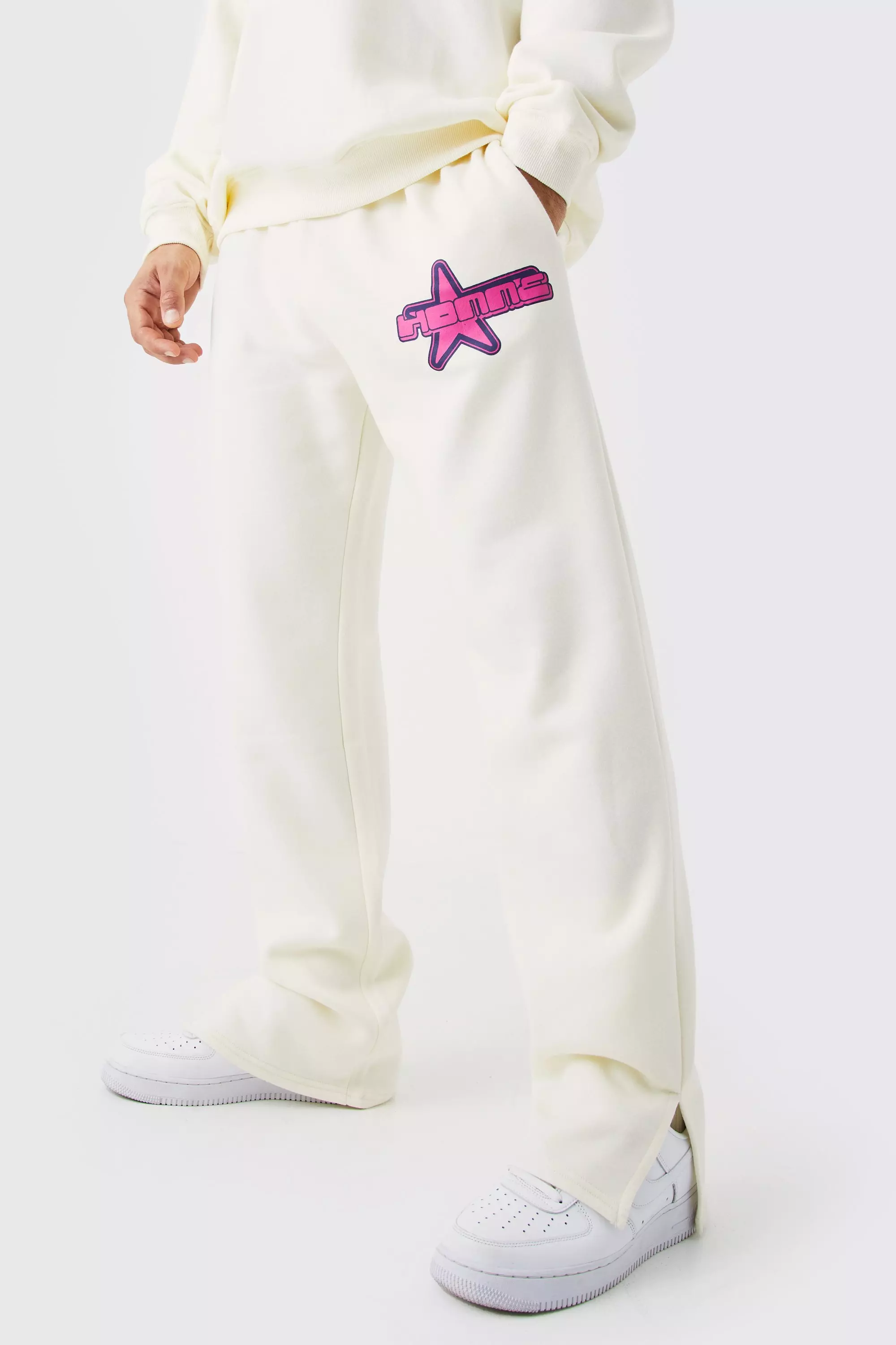 Star print sweatpants hot sale