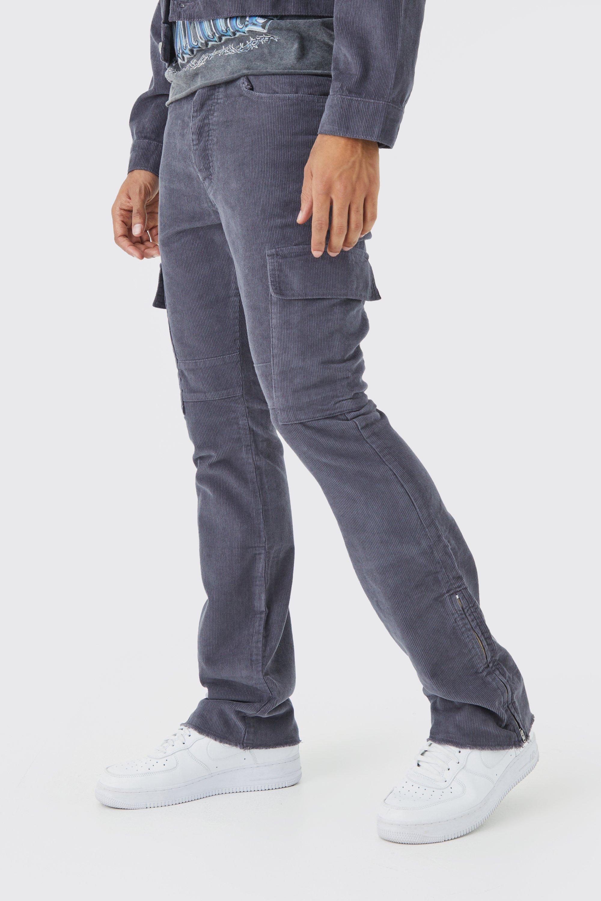 pantalon cargo zippé homme - gris - 34, gris