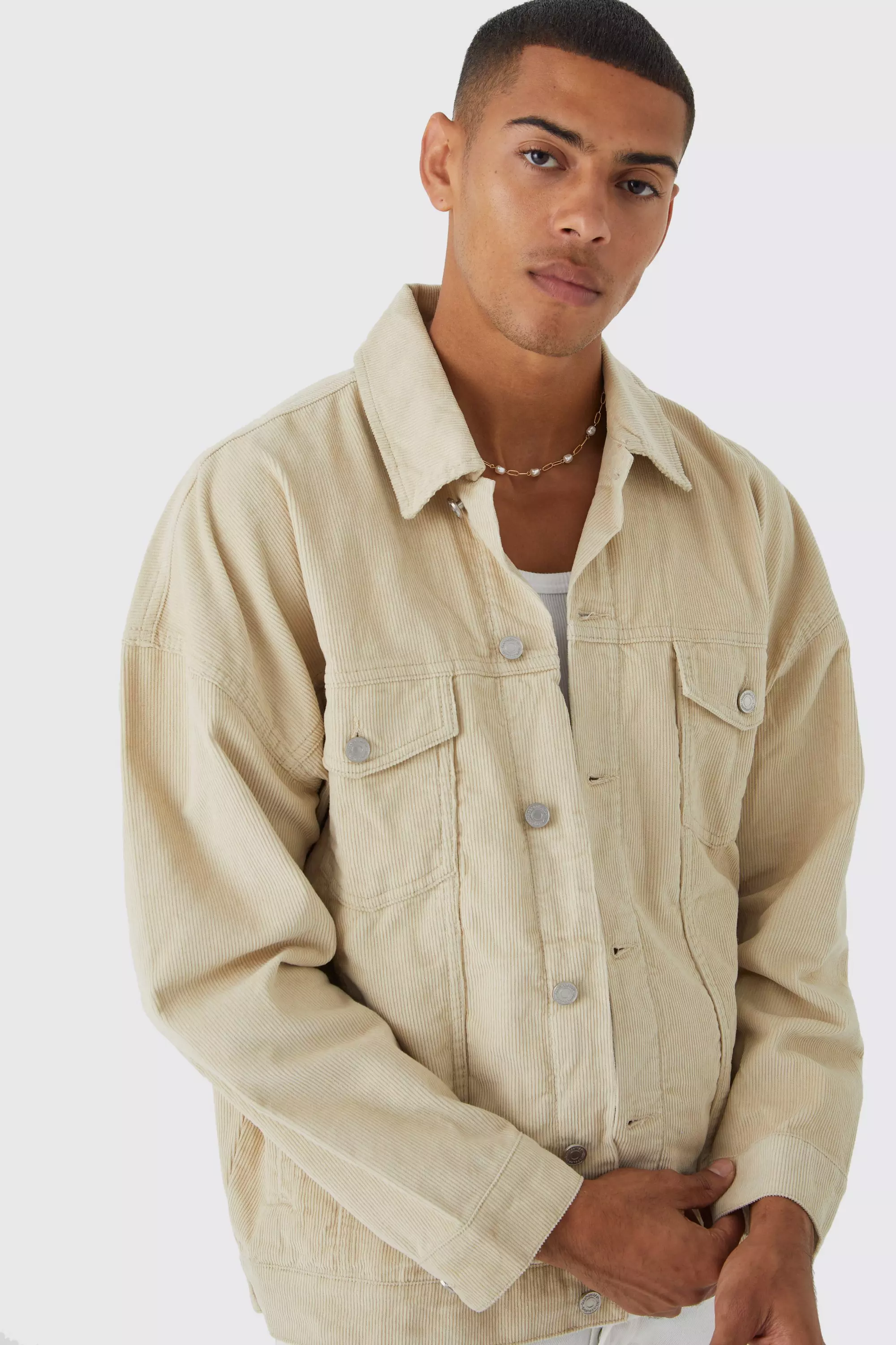 Beige cord sale jacket mens