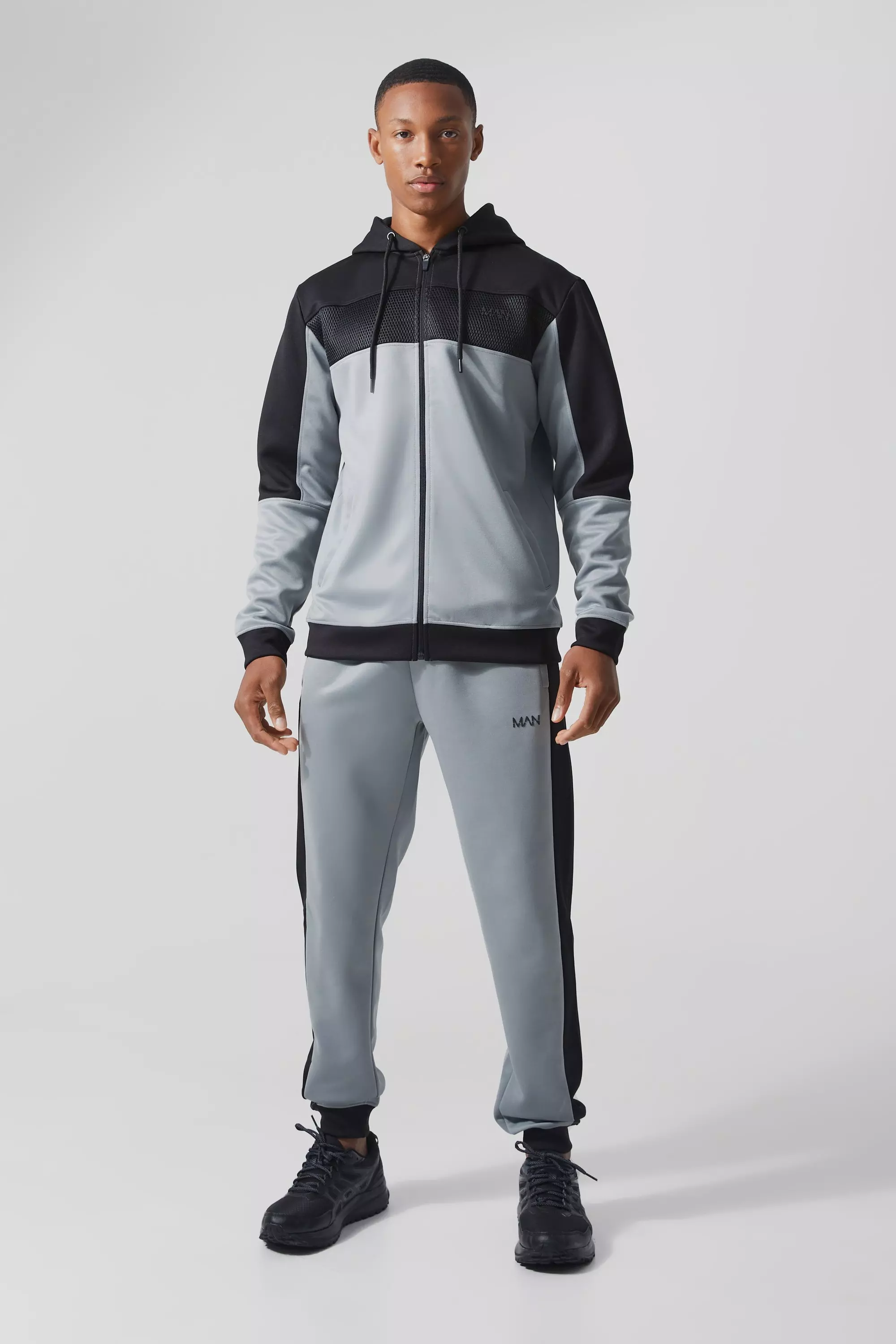 Nike panel clearance fleece tracksuit