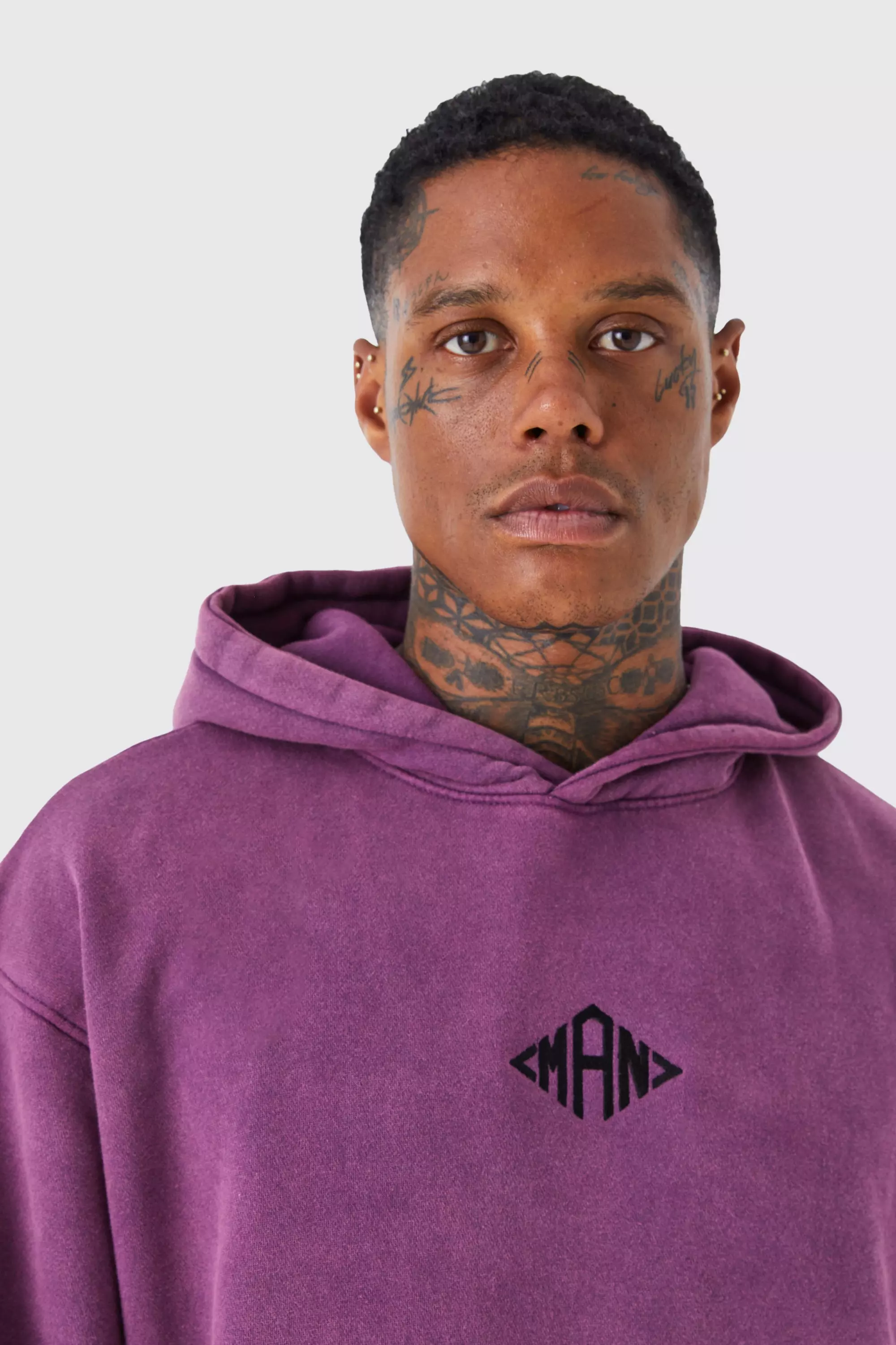 Purple acid 2024 wash hoodie