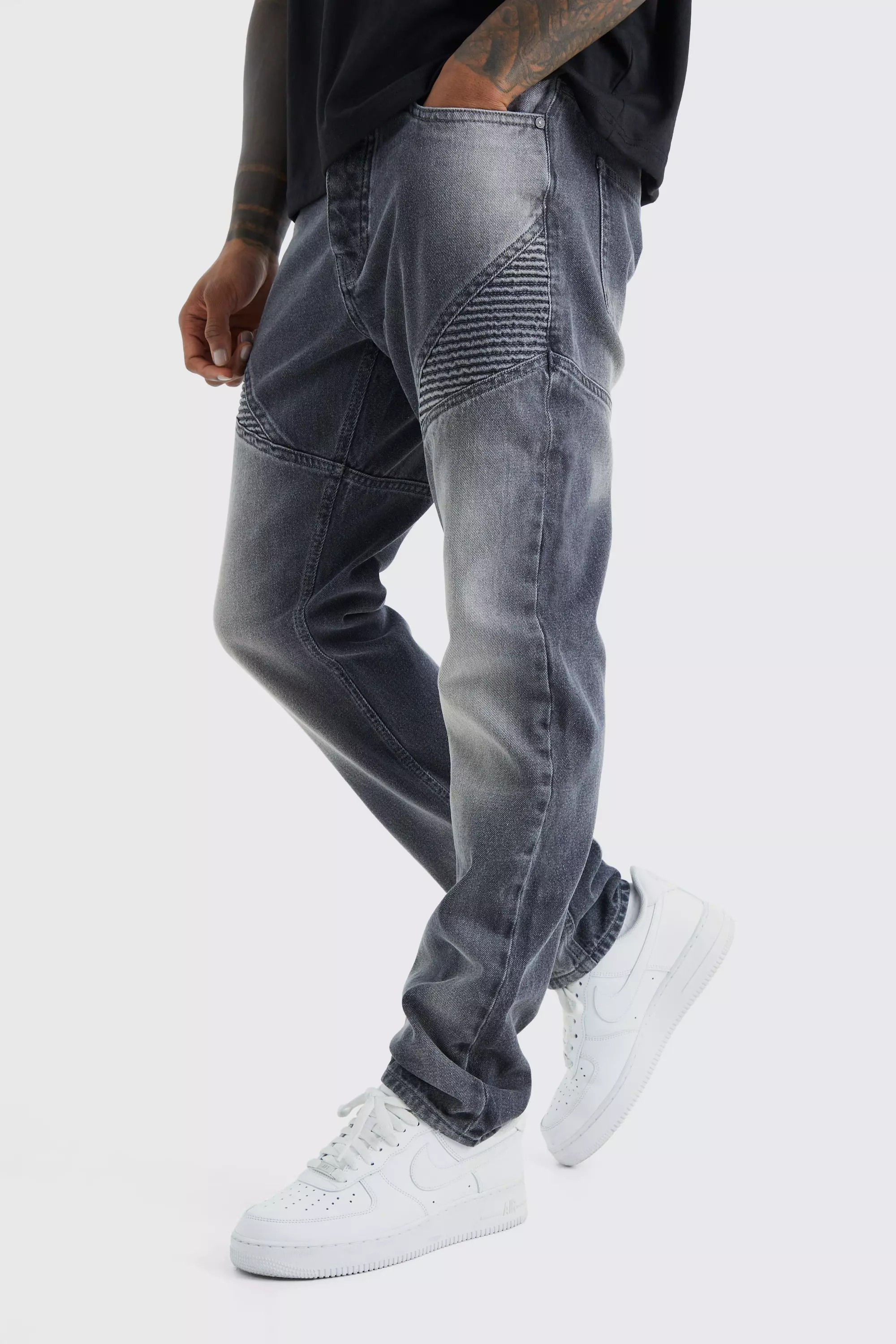 Biker store tapered jeans