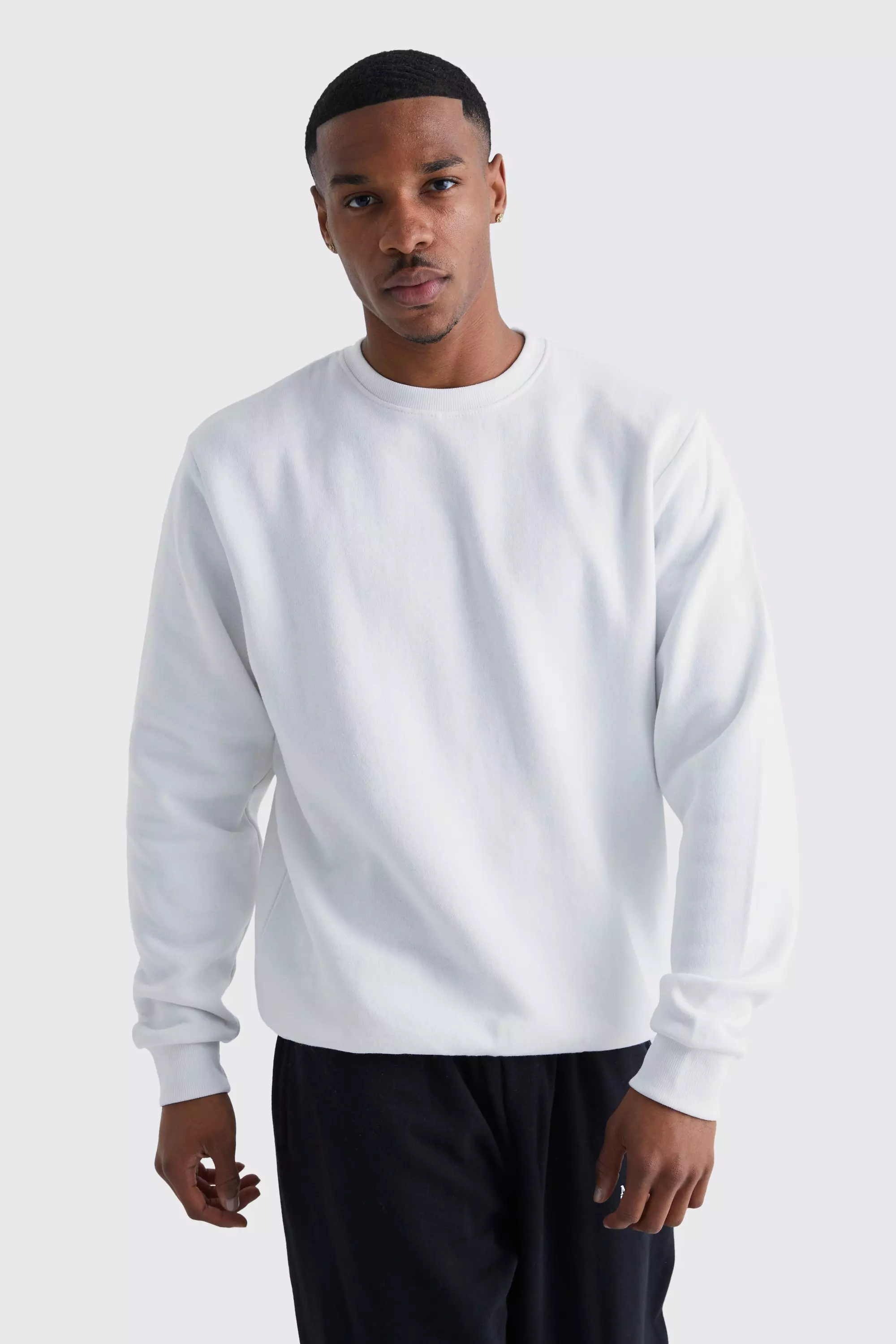 Basic Crew Neck Sweatshirt | boohooMAN UK