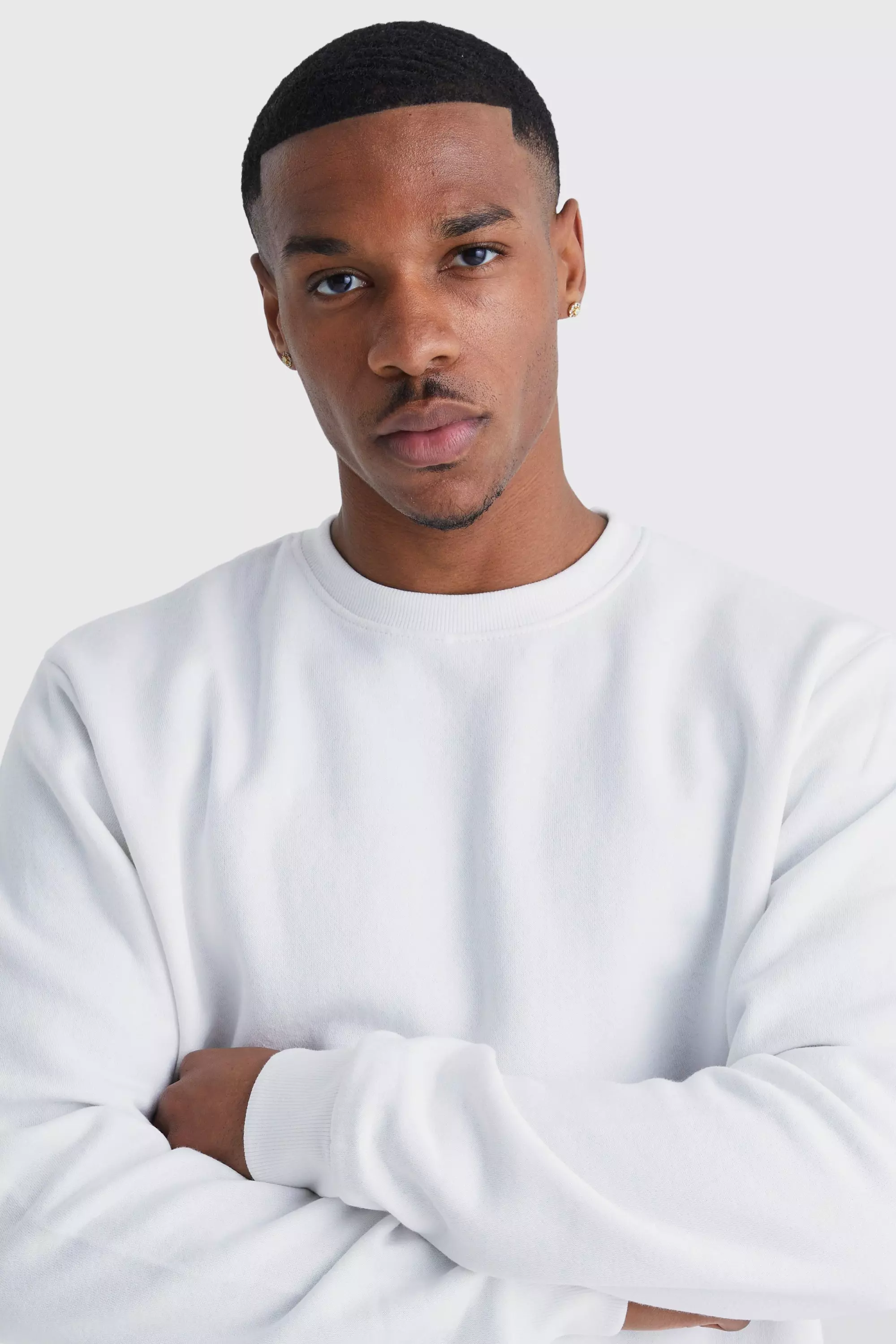 Basic Crew Neck Sweatshirt | boohooMAN UK