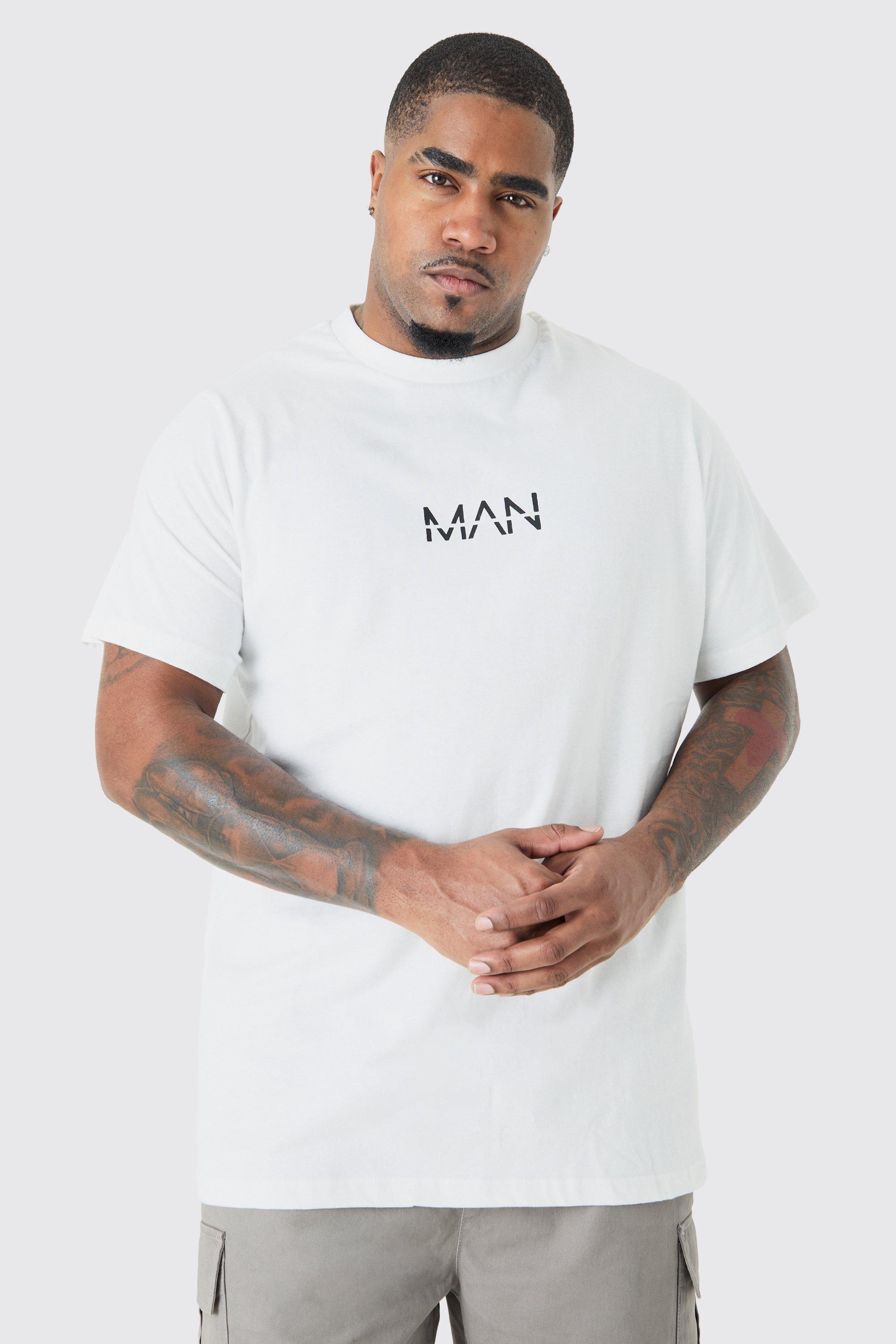 Image of T-shirt Plus Size con stampa Original Man, Bianco