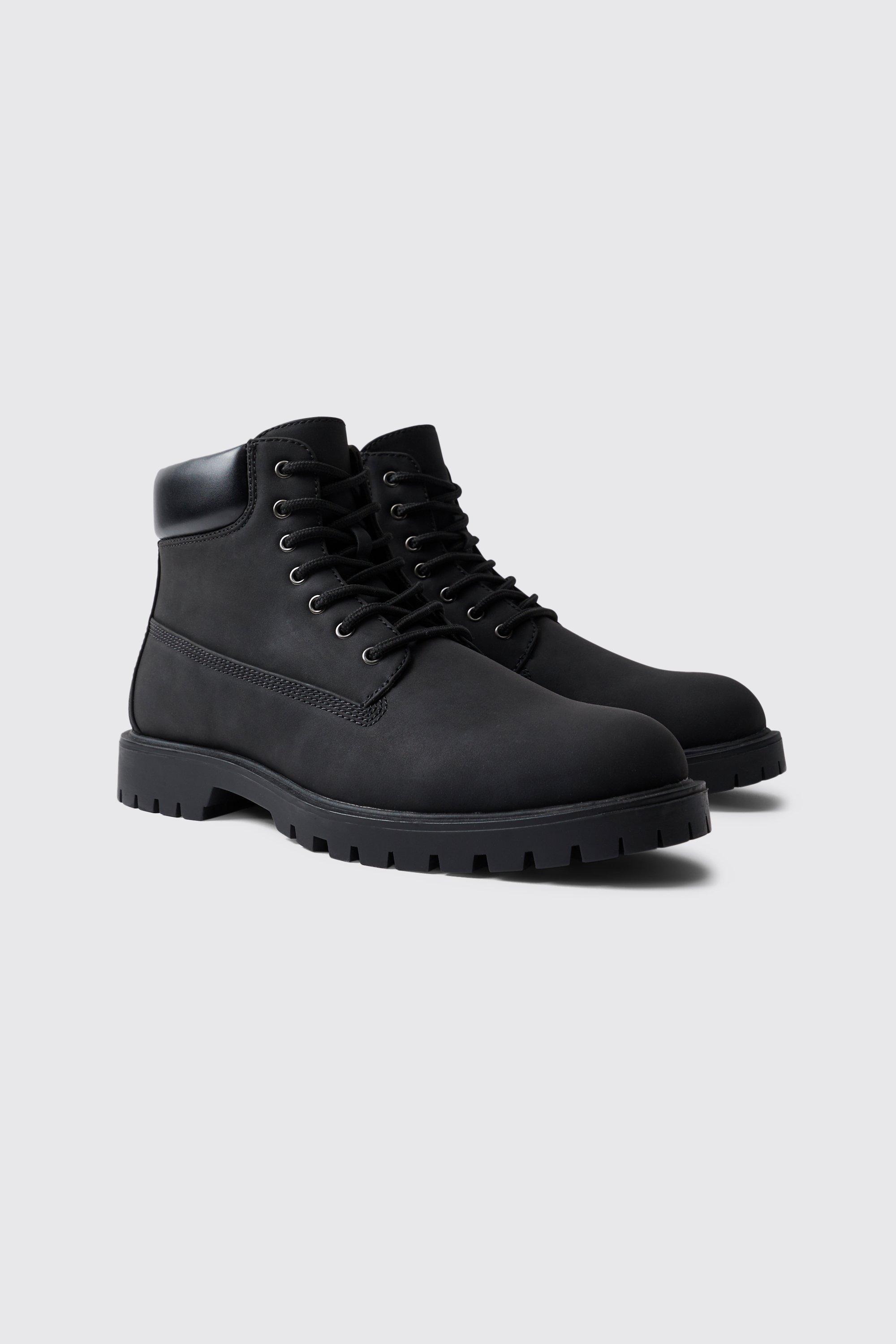 Mens Black Worker Boots, Black