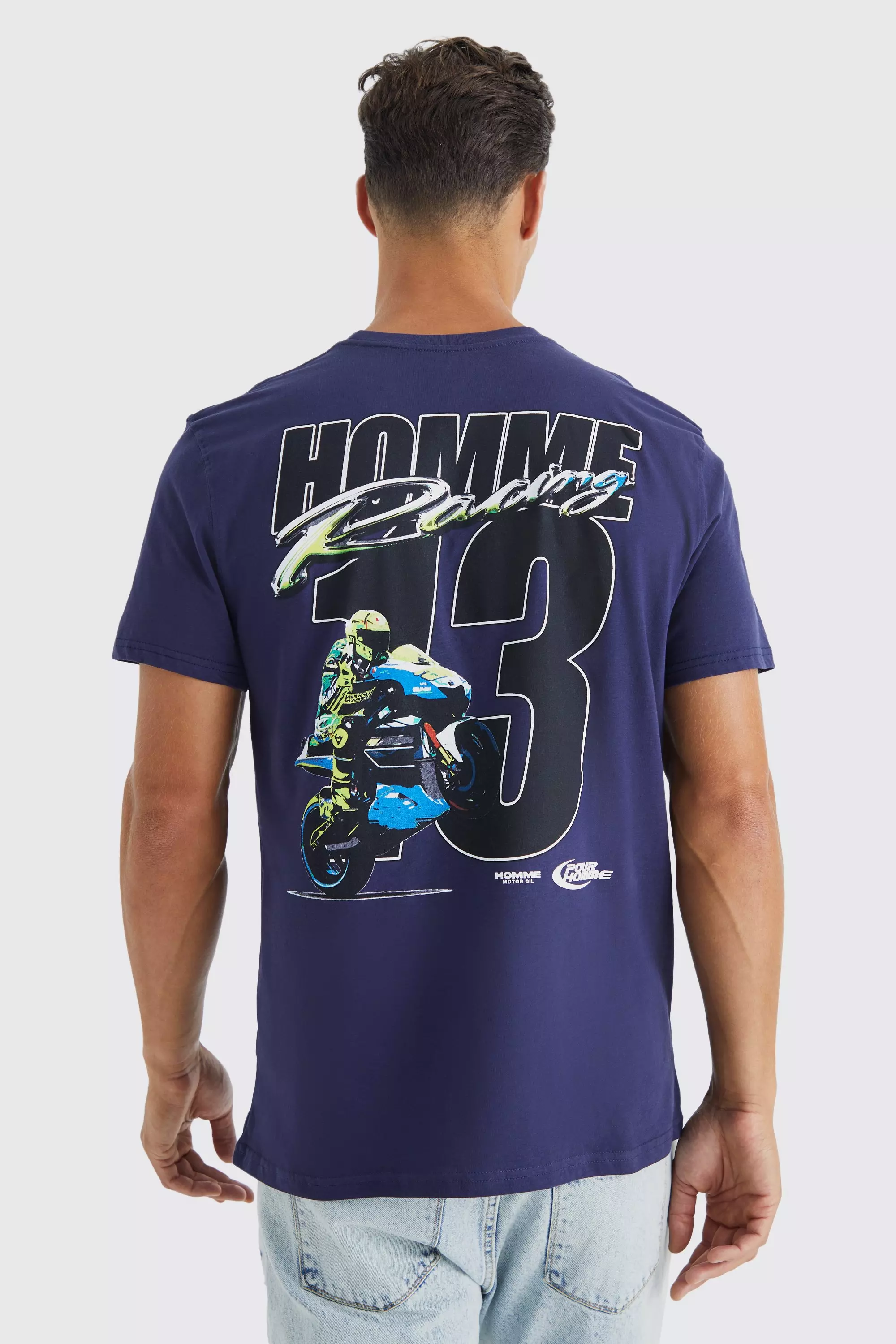 Tall Moto Racing Graphic T shirt