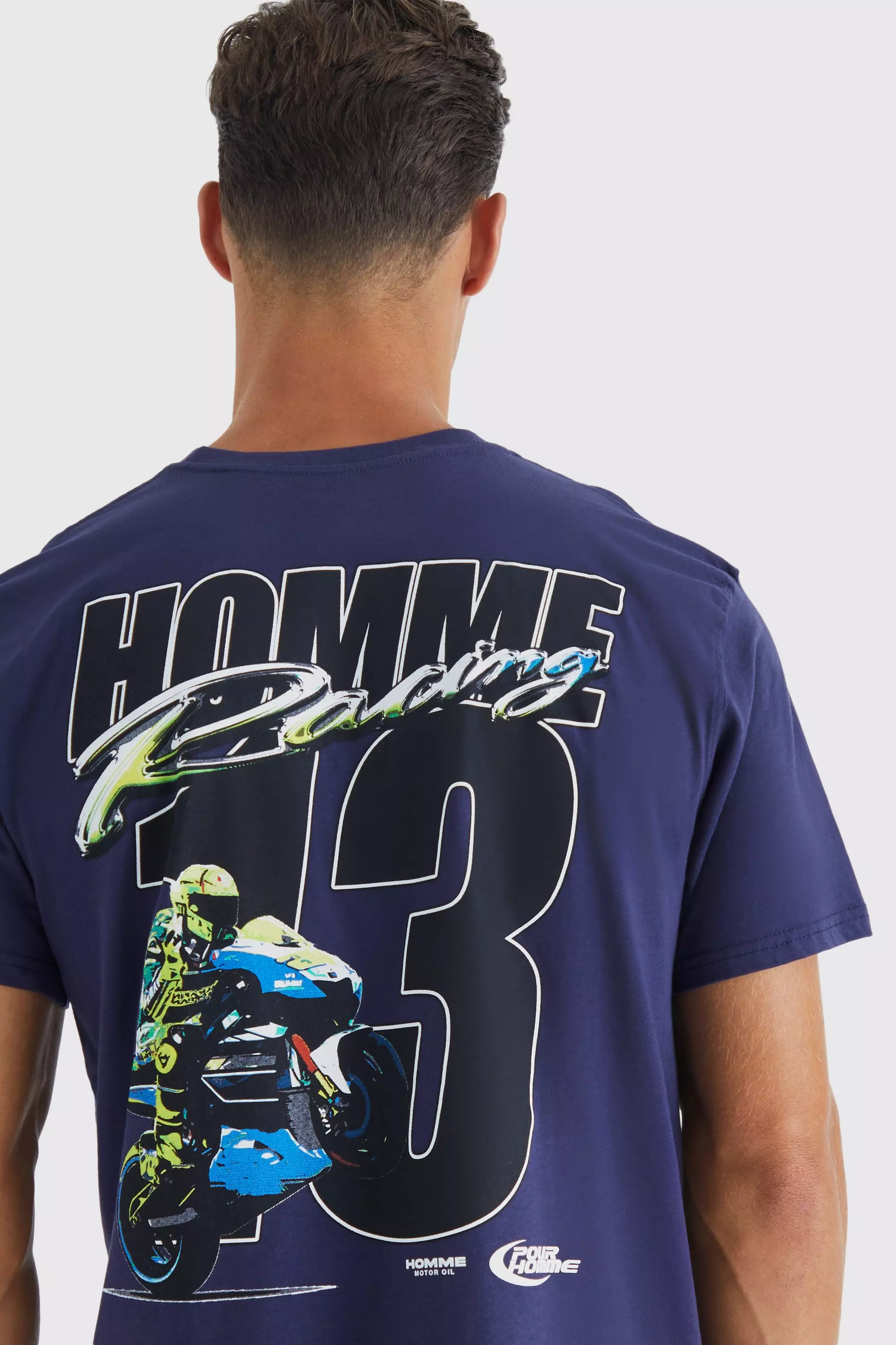 Tall Moto Racing Graphic T-shirt