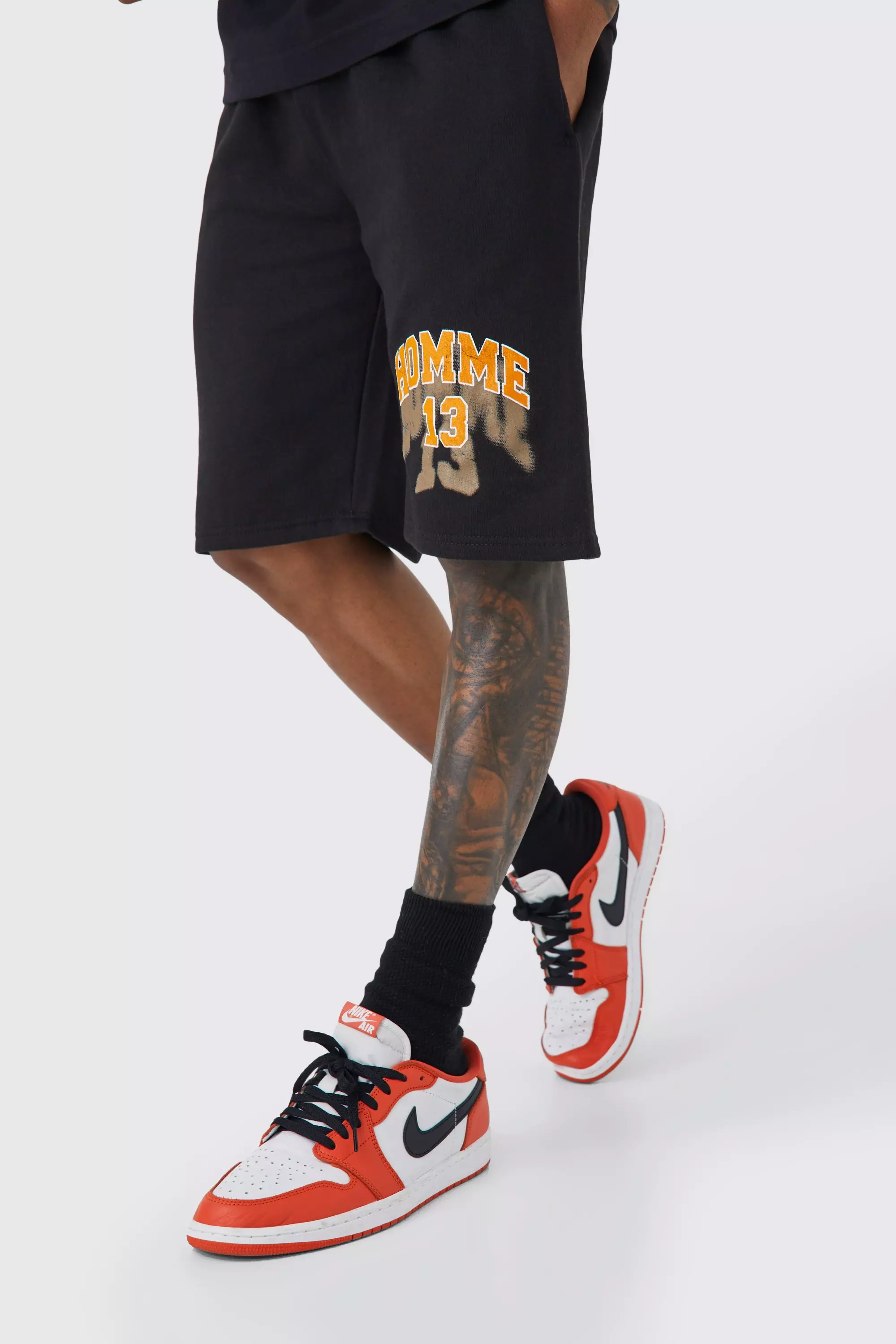 lakers black jersey shorts