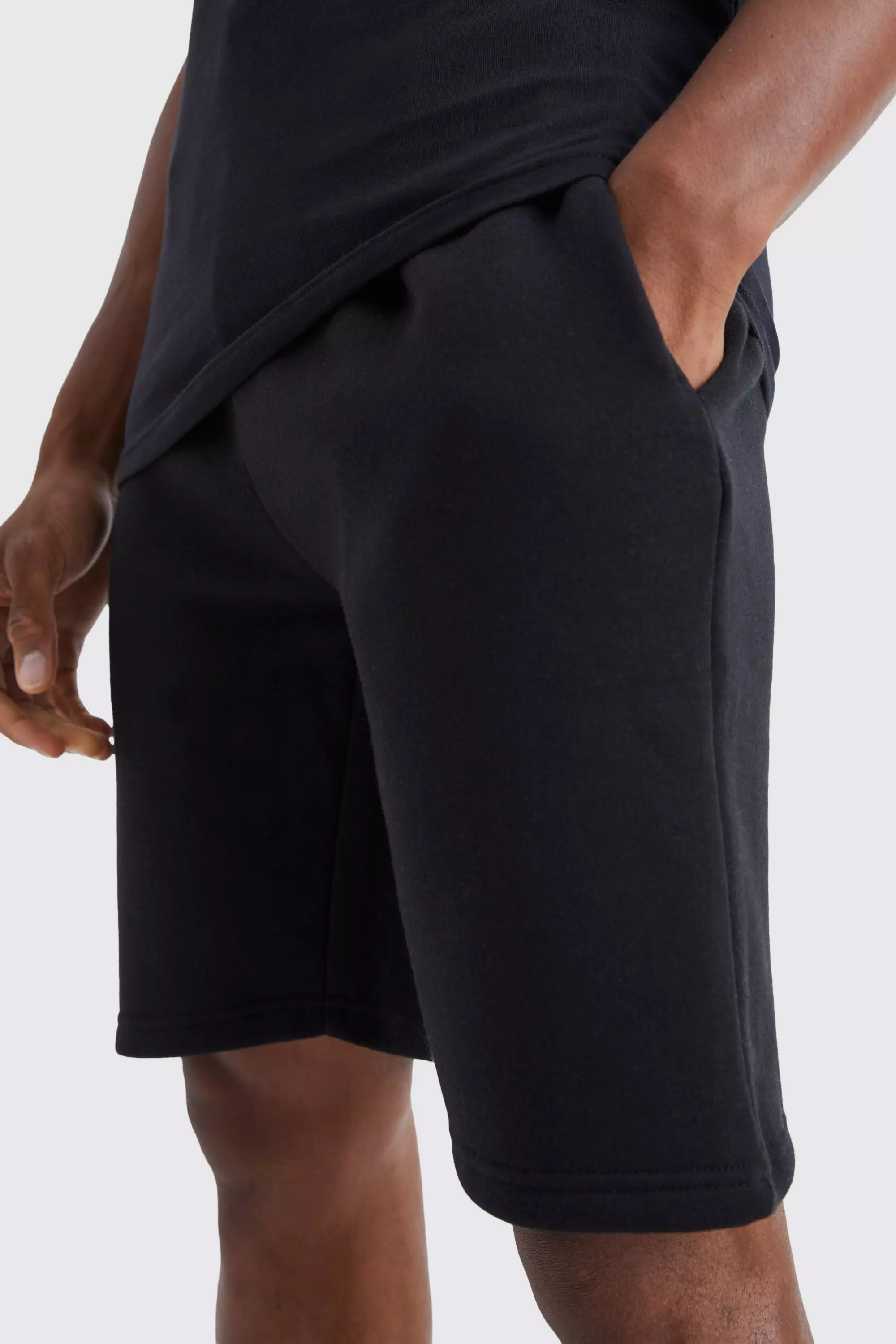 Knee length jersey on sale shorts