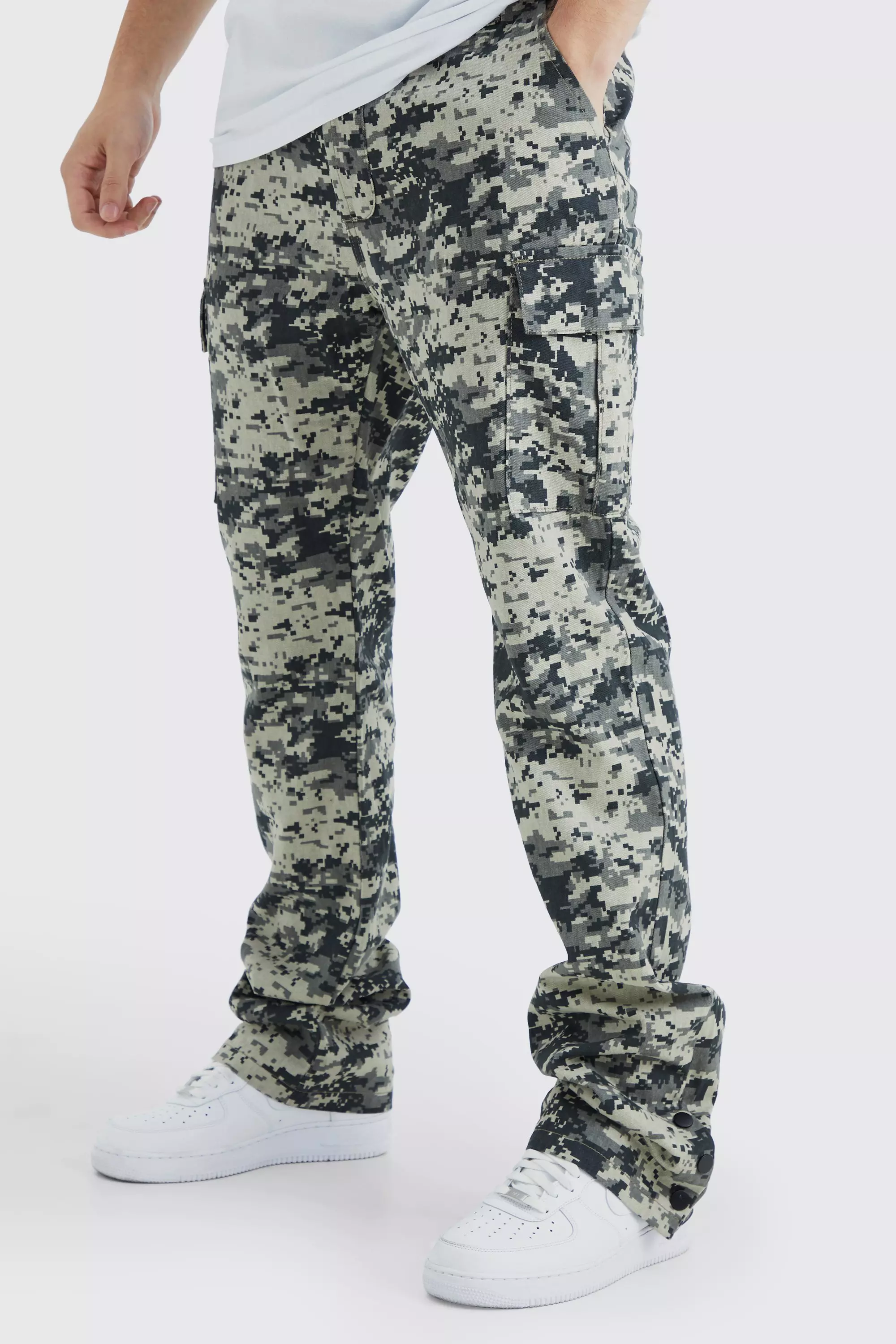 Tall Charcoal Tie Front Cargo Pants, Tall