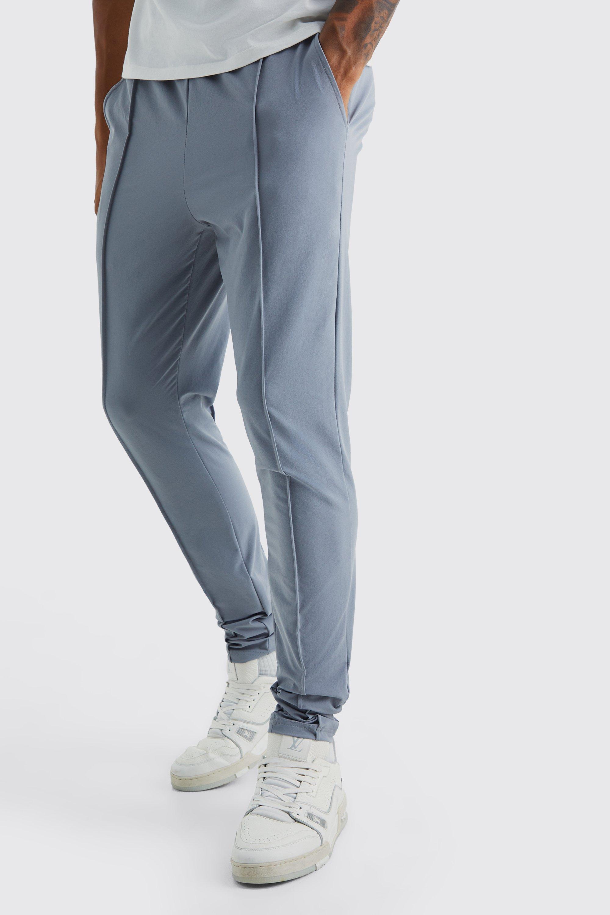 Image of Pantaloni Tall in Stretch leggero elasticizzato con nervature, Grigio