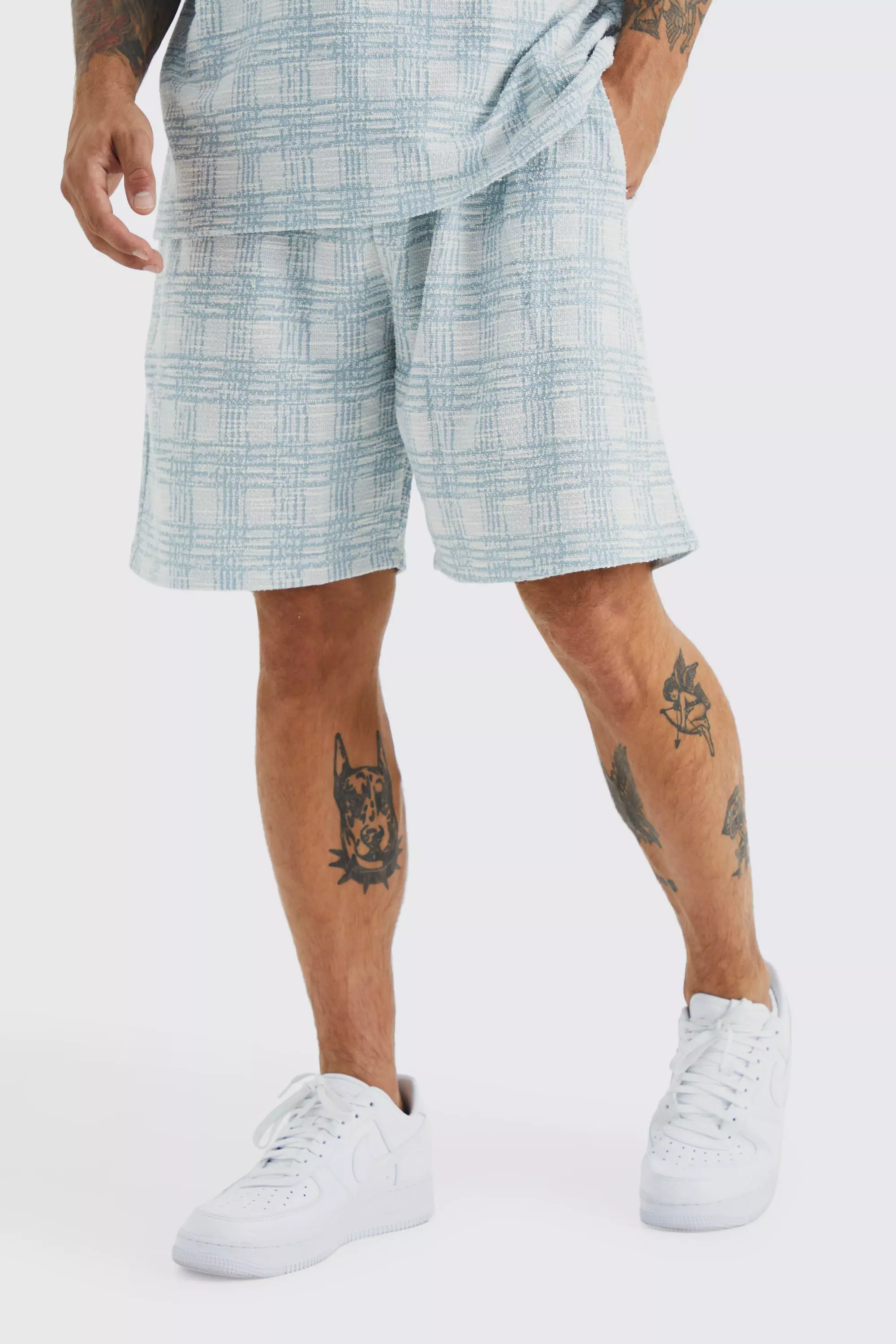 Plaid best sale sweat shorts