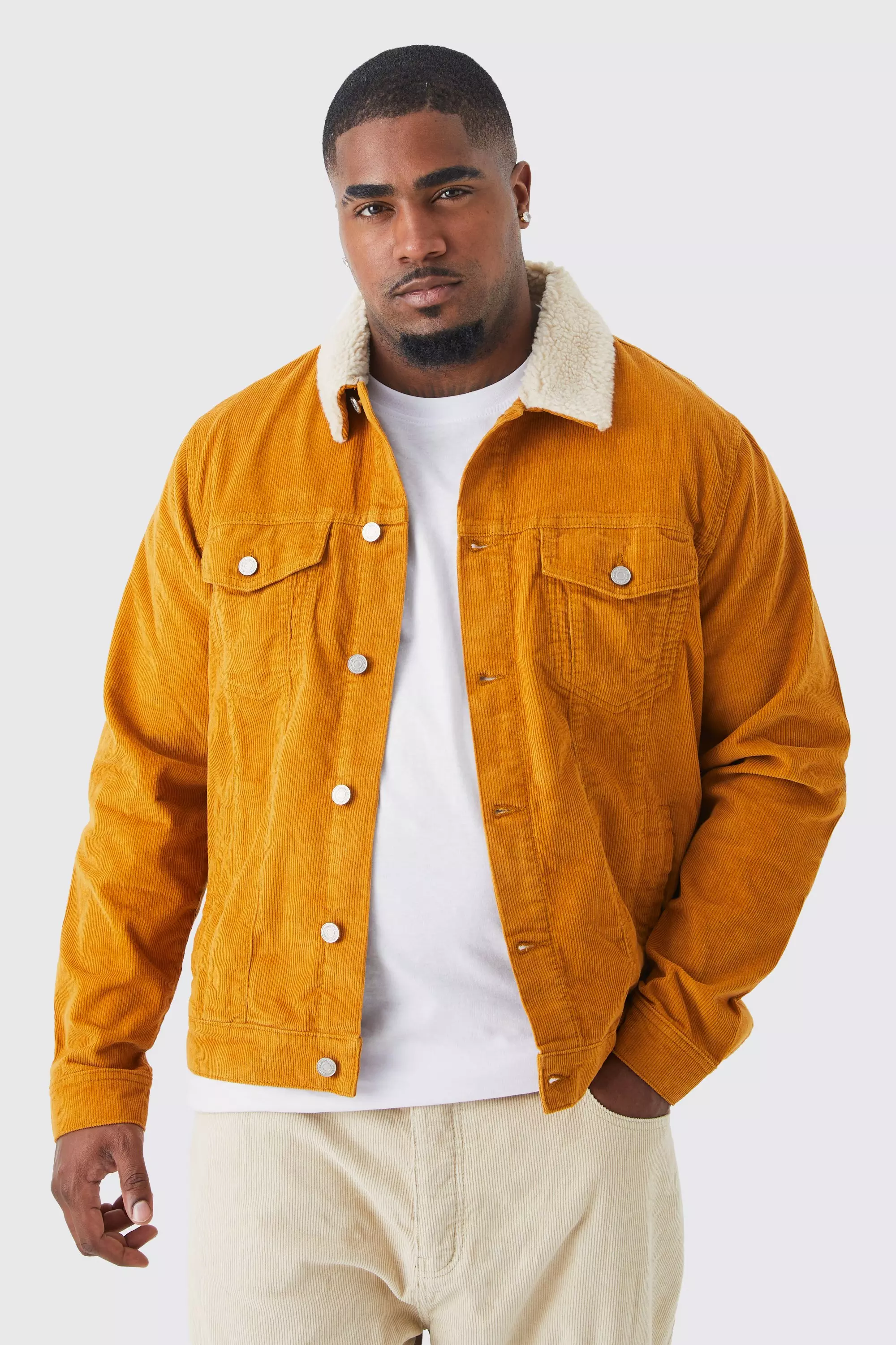 Mustard borg outlet coat