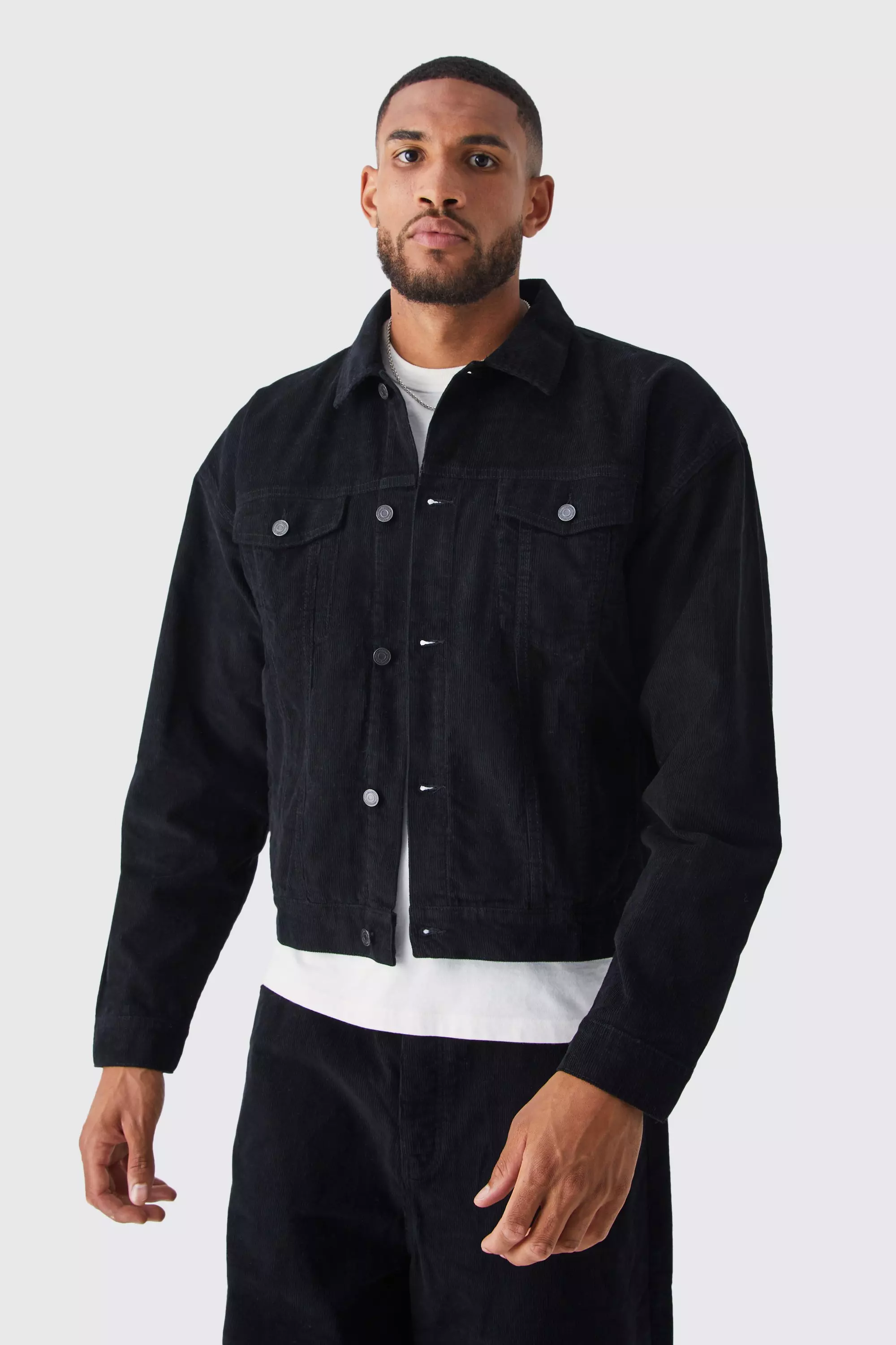Black cord coat cheap