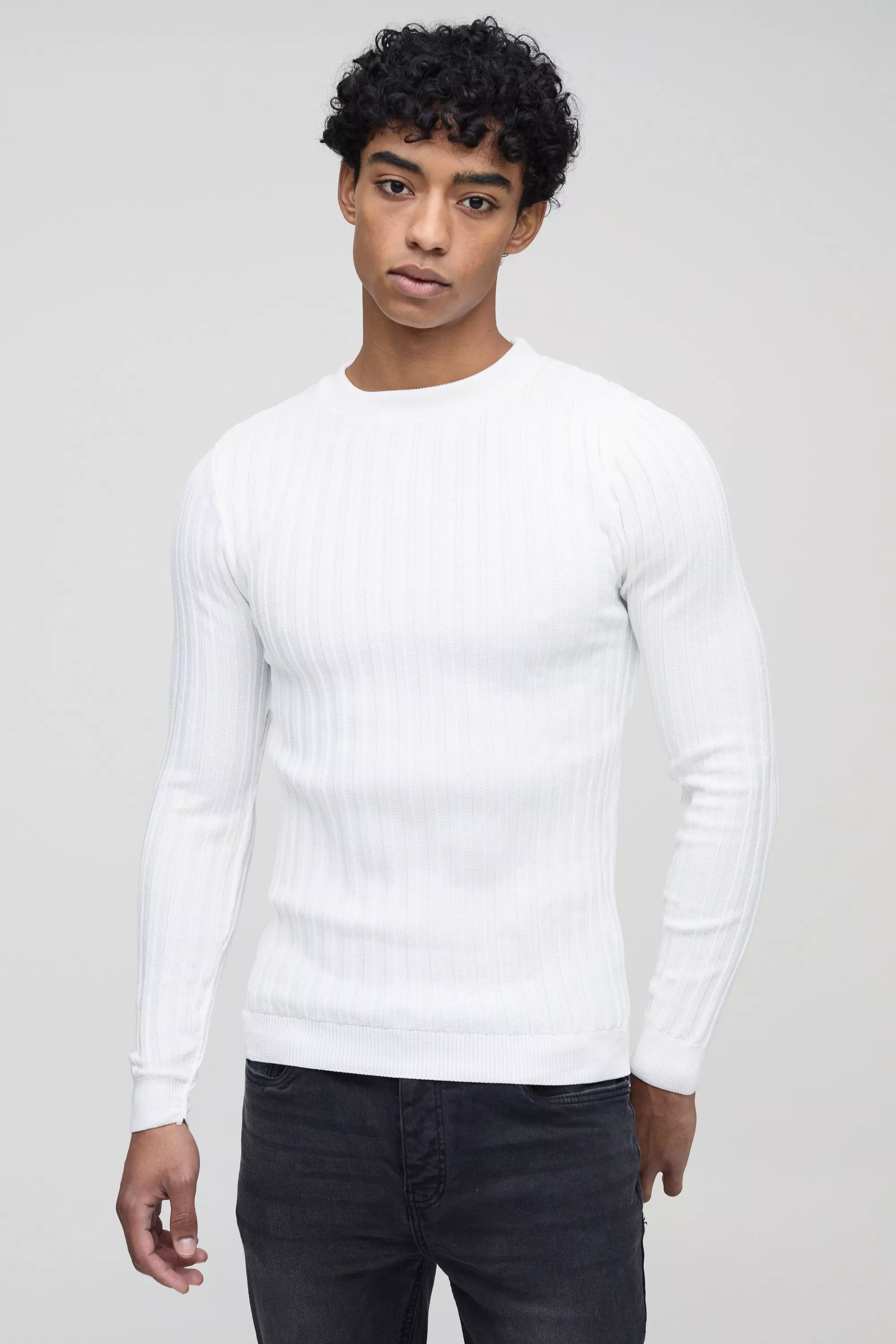 Muscle Fit Knit Sweater