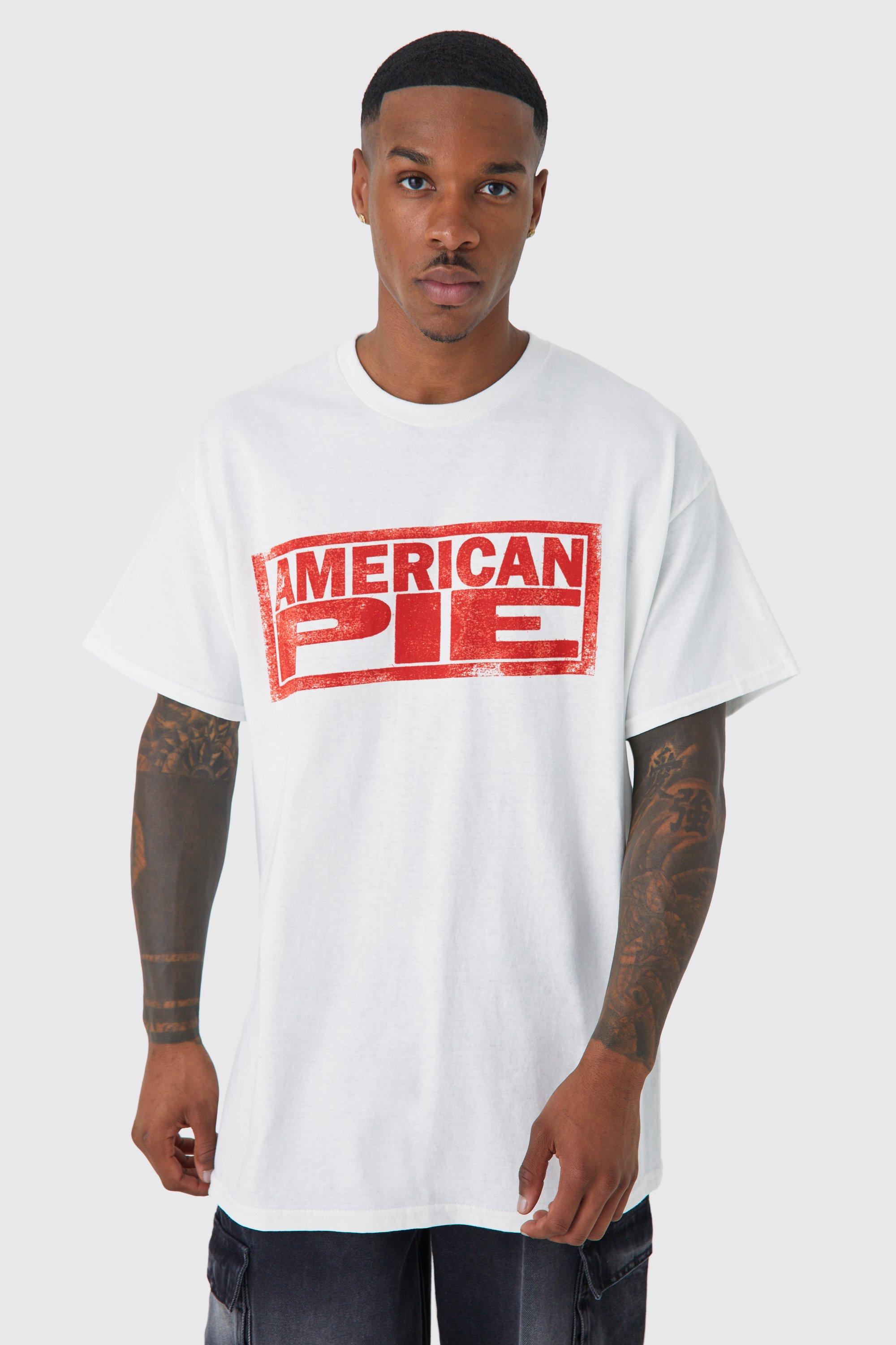 Men's Oversized American Pie License T-Shirt - White - S, White