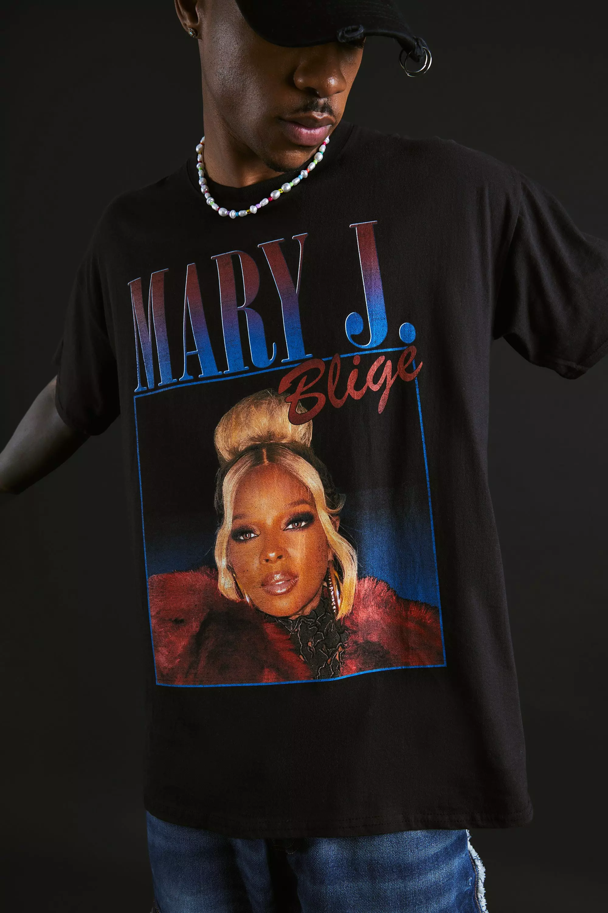 Oversized Mary J Blige License T-shirt