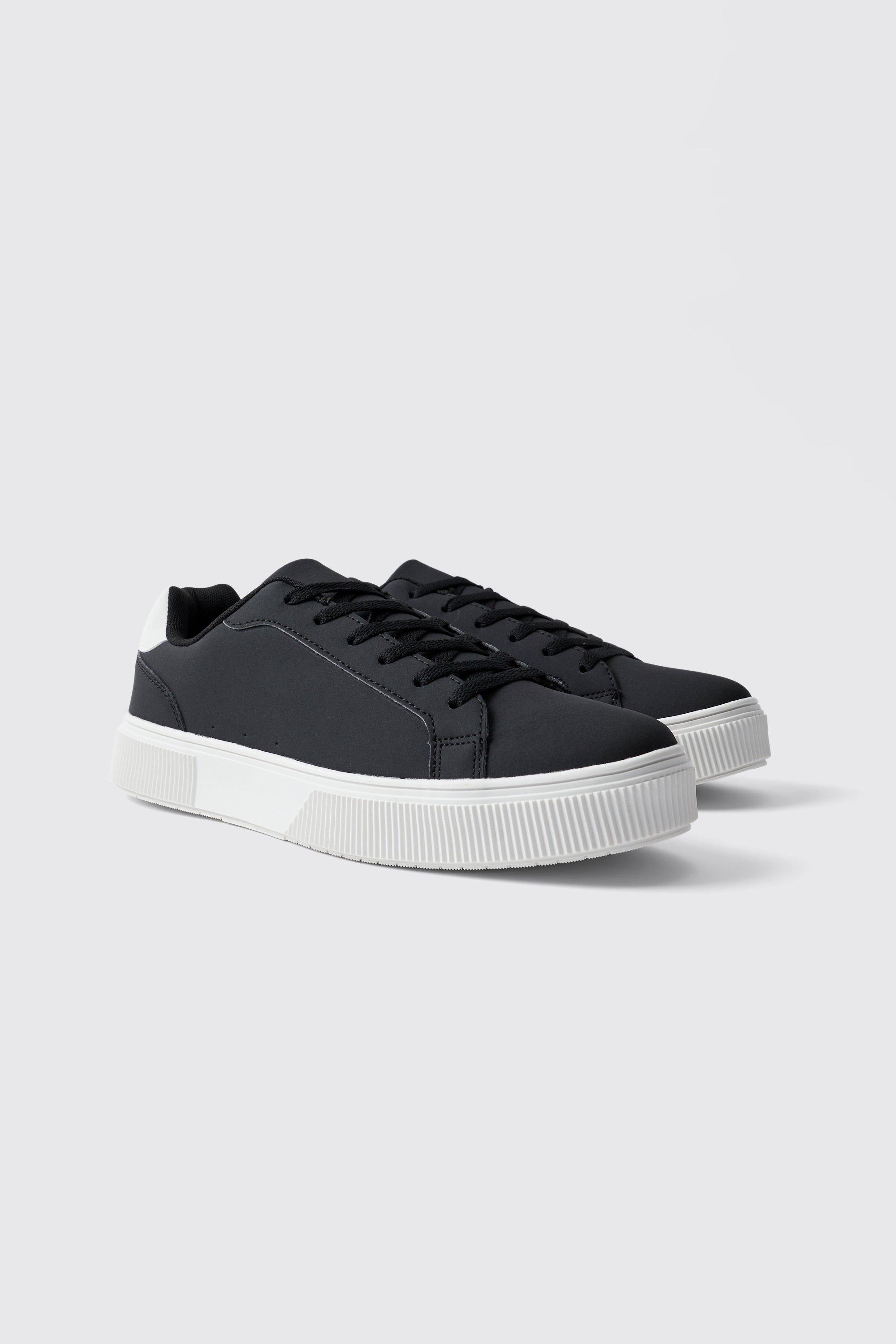 Mens Black Plimsole Trainer, Black