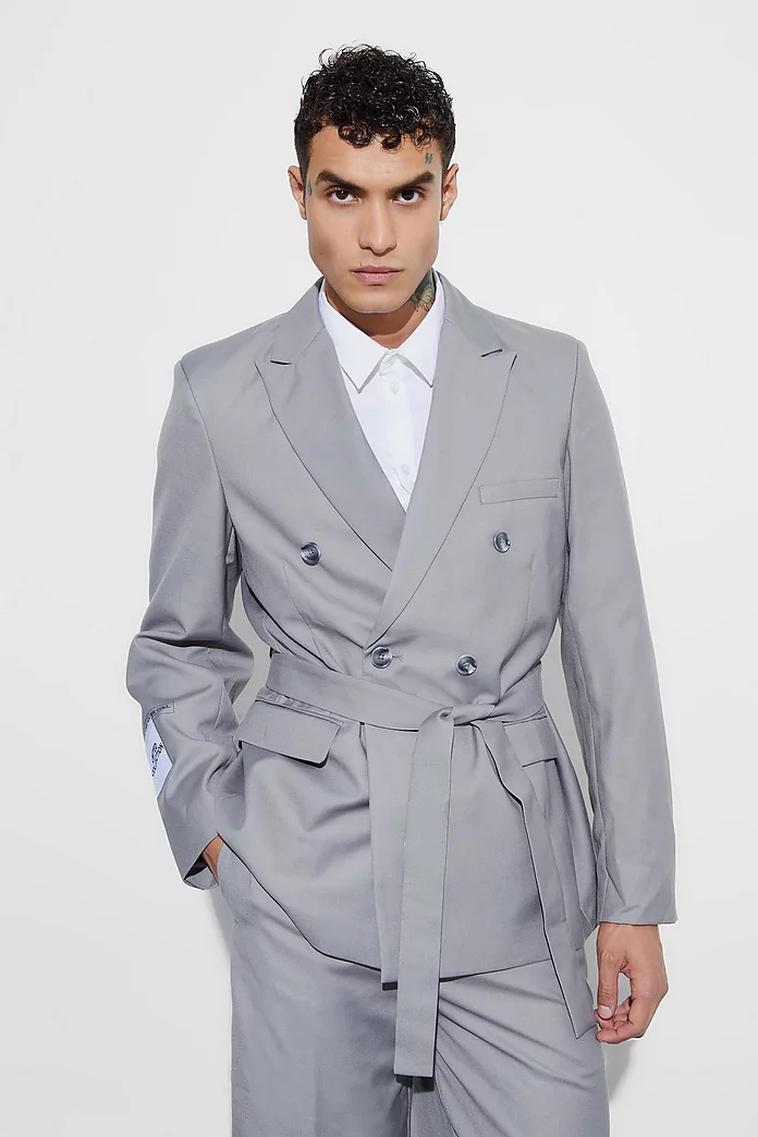 Mens shop belted blazer Mens shop belted blazer