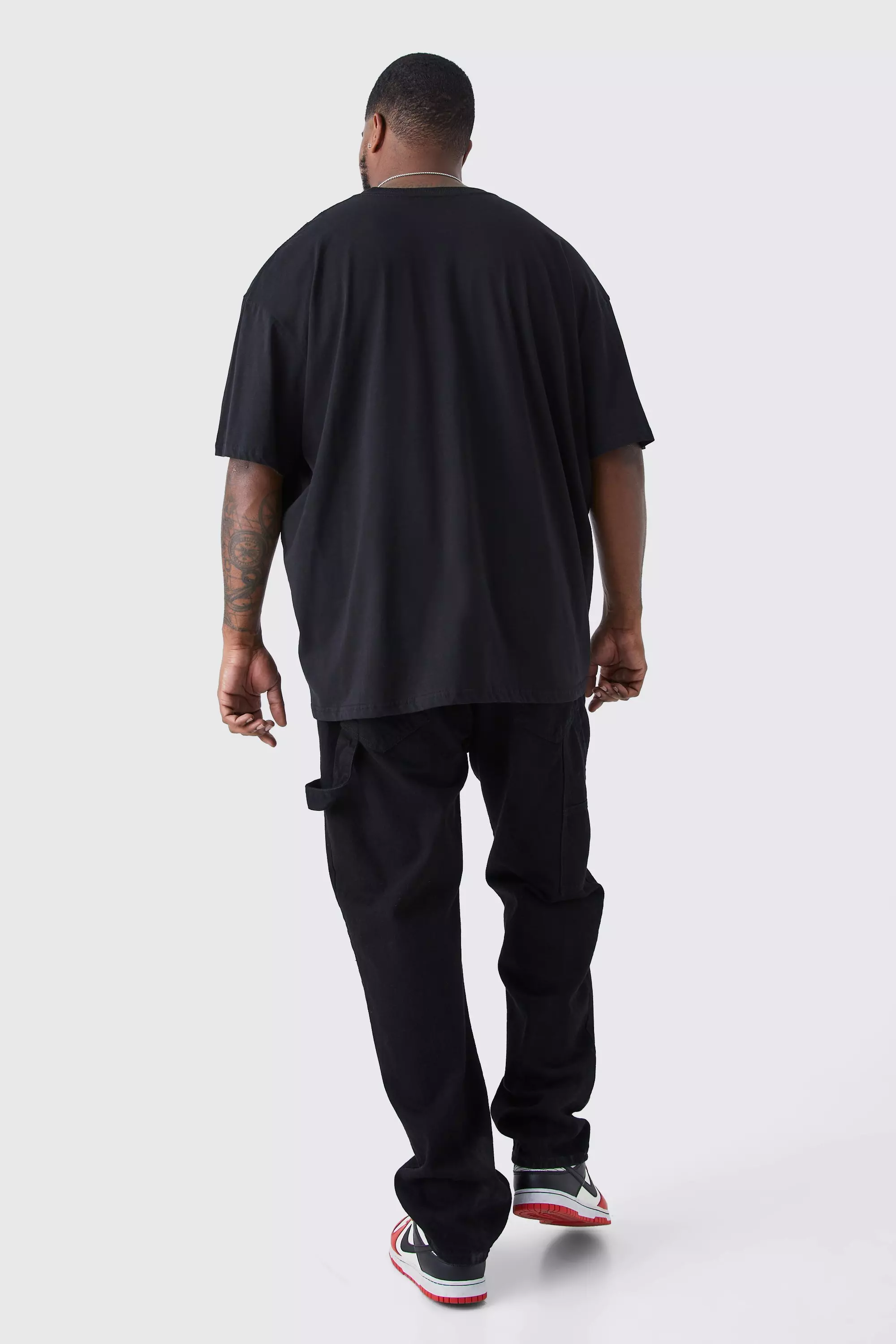 Grande taille T shirt oversize slogan Homme boohooMAN FR