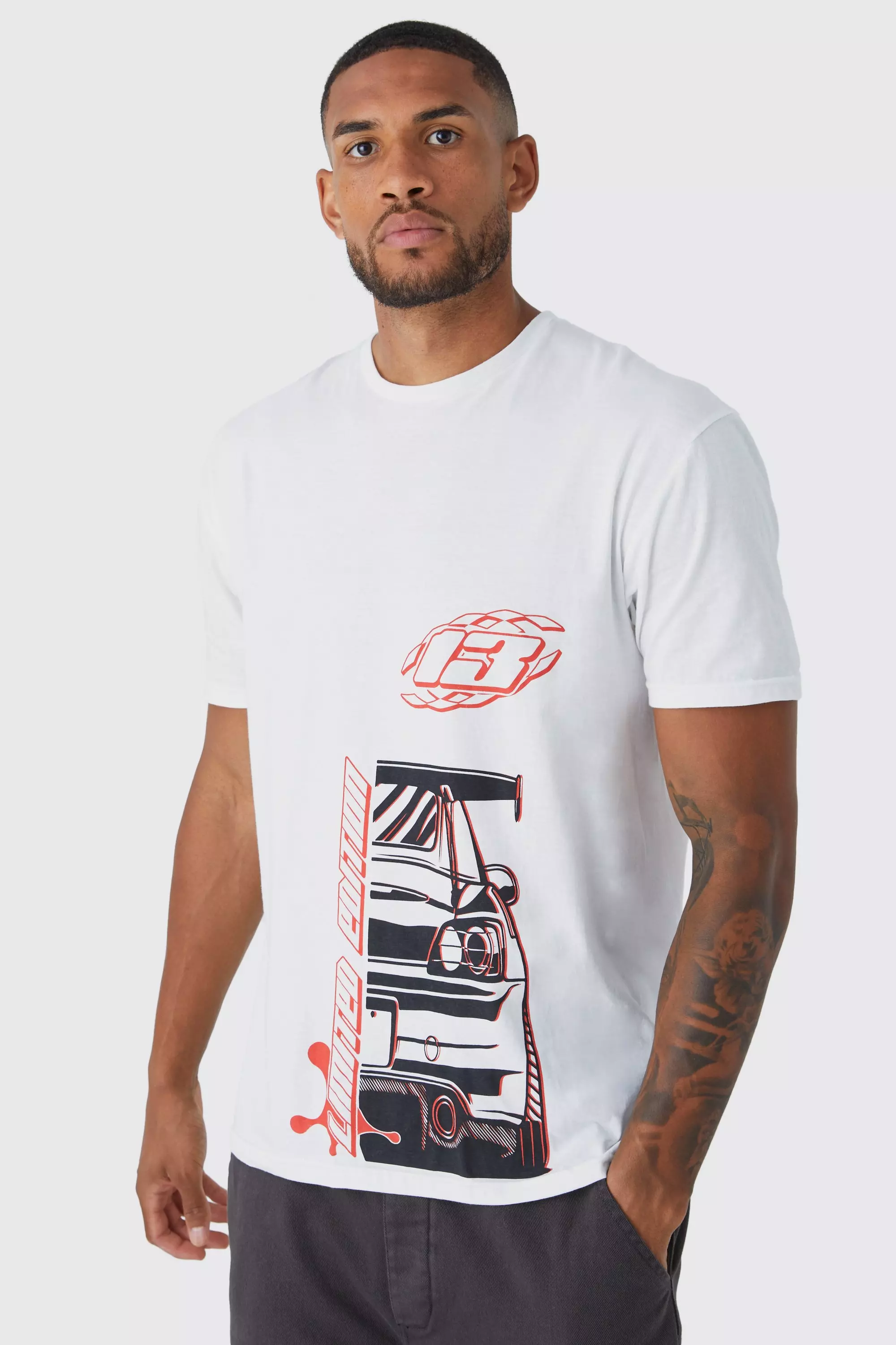 Oversized Car Graphic T-shirt