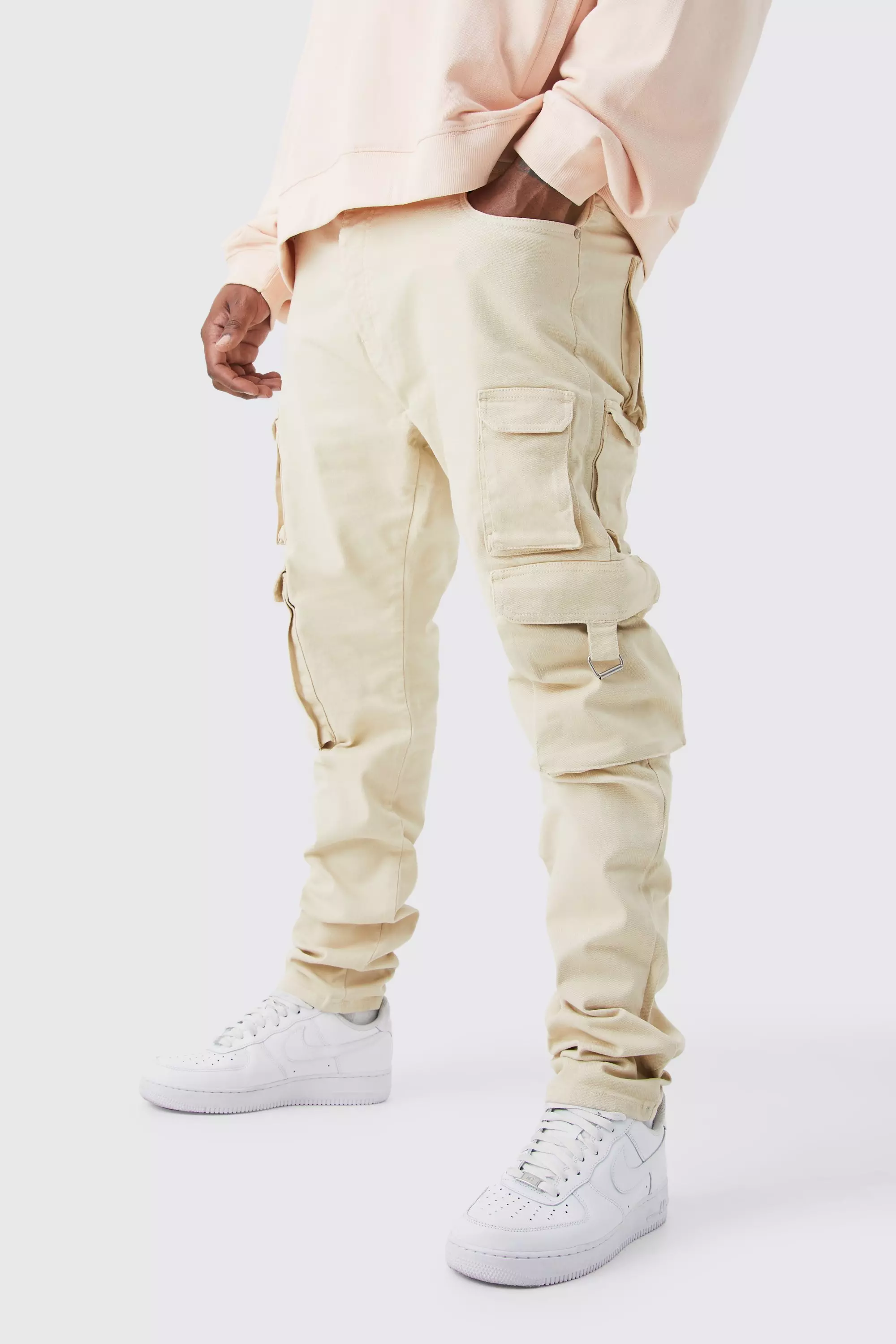 Plus Khaki Cargo Jeans