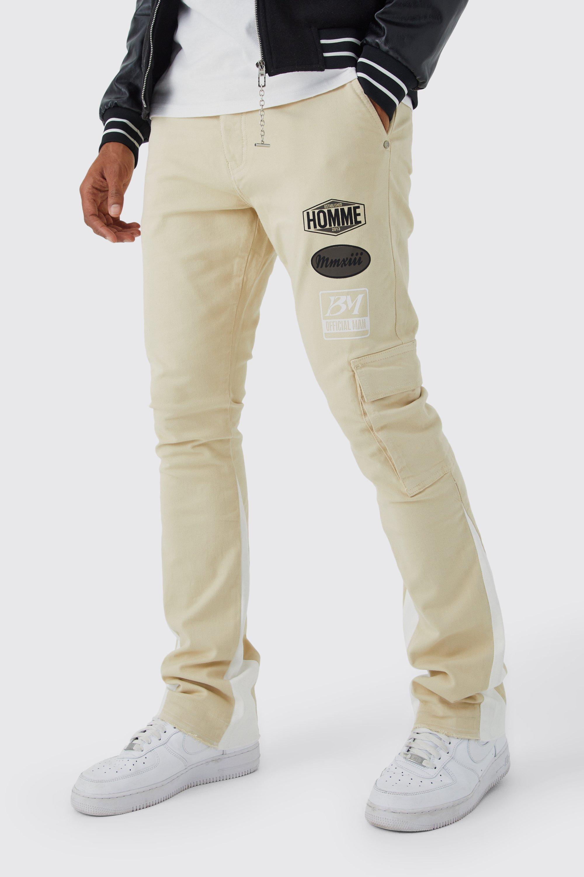 pantalon cargo moulant imprimé moto homme - pierre - 30, pierre