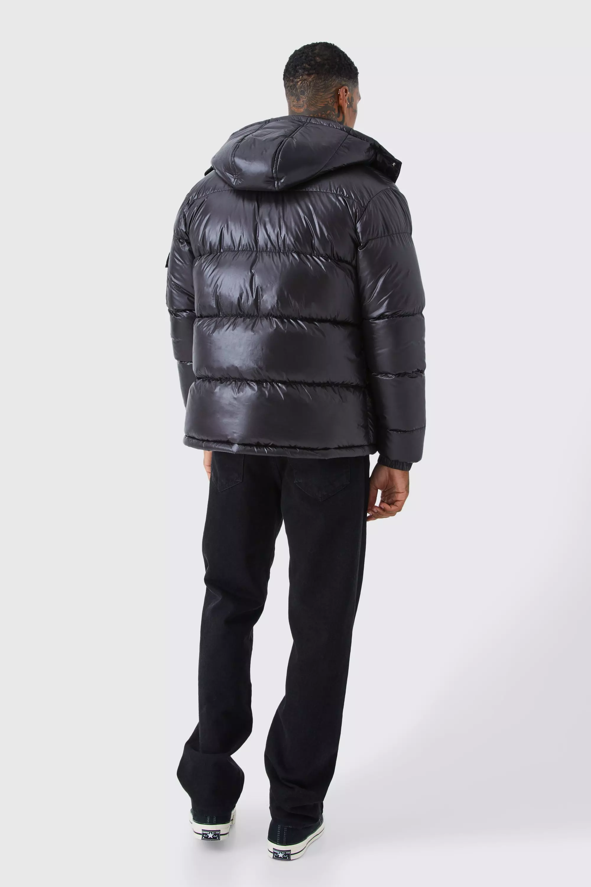 Boohooman puffer hot sale coat