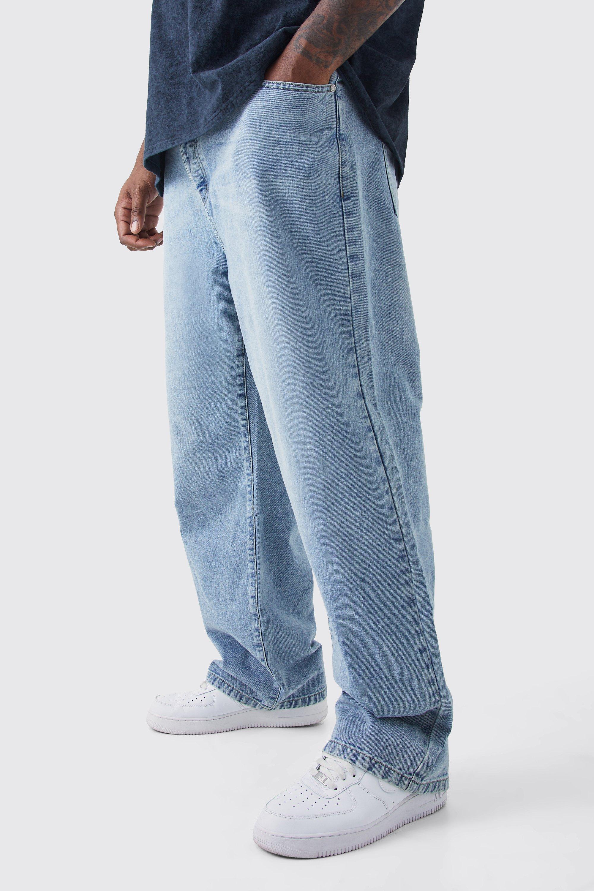Image of Jeans Plus Size rilassati in denim rigido, Azzurro
