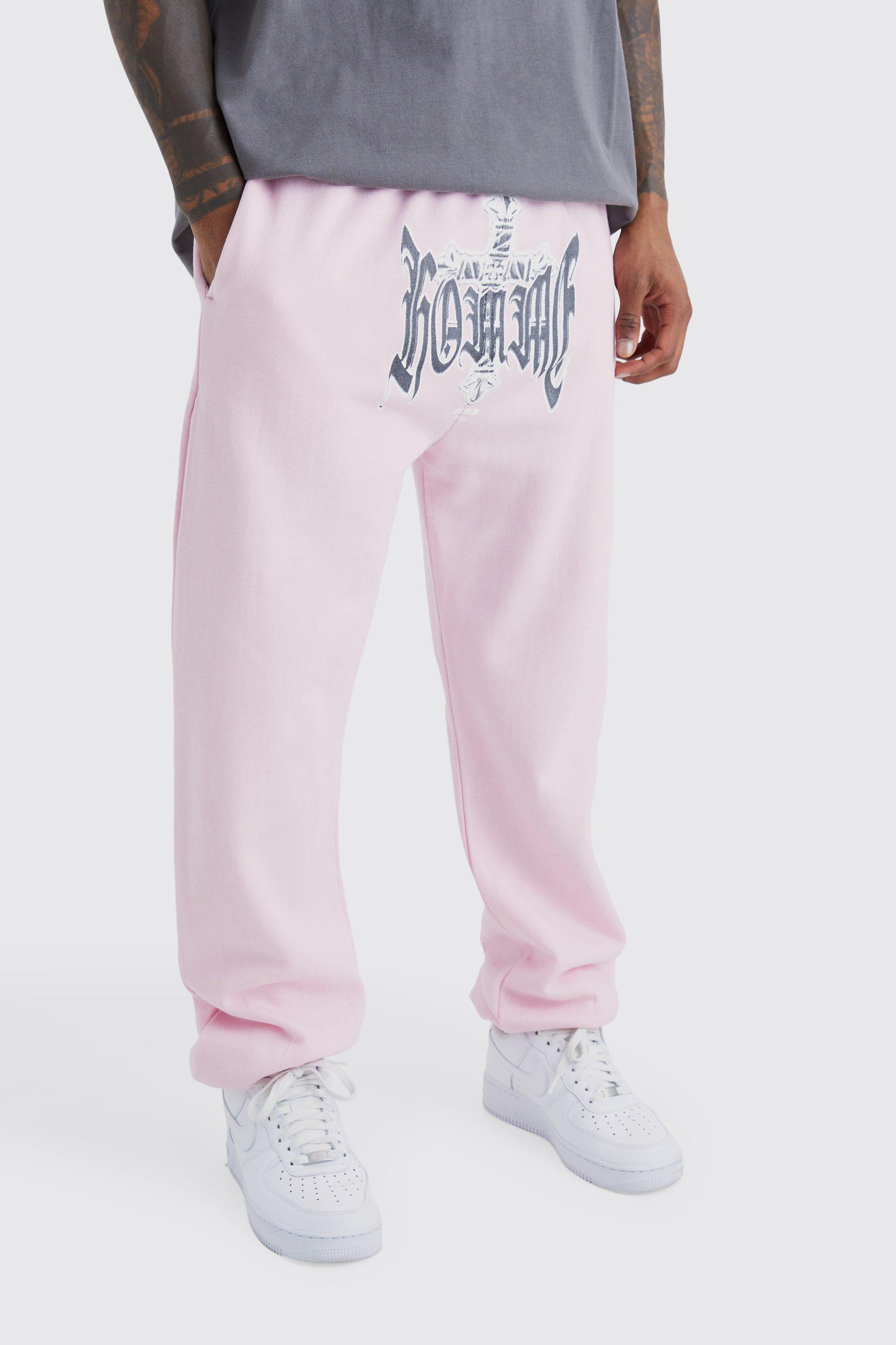 men's homme graphic jogger - pink - s, pink